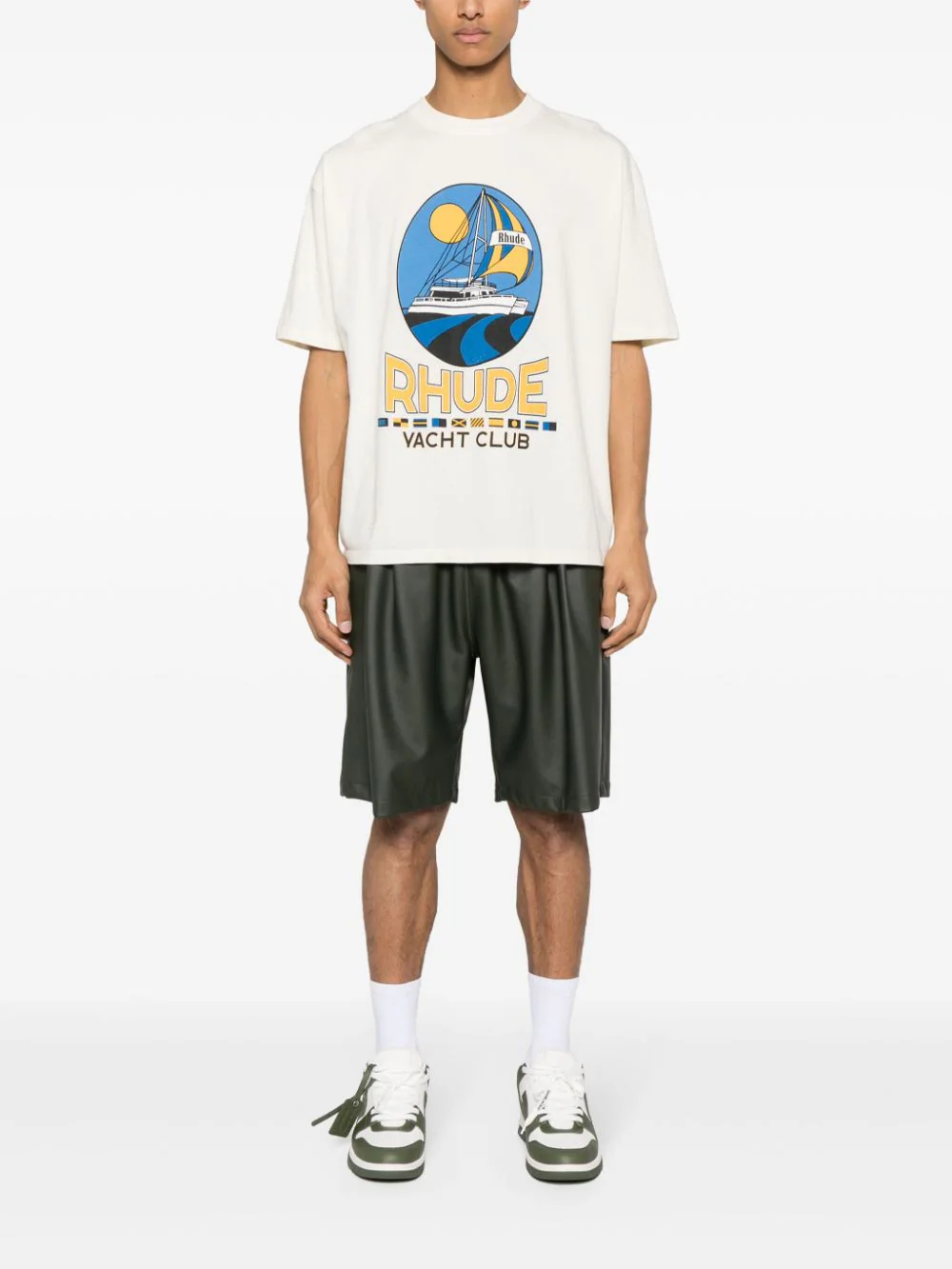 Rhude T-shirts and Polos White RHSS24TT20012611VTGWHITE (RHUDE / Tシャツ・カットソー ) | RHUDE (ルード)(1)