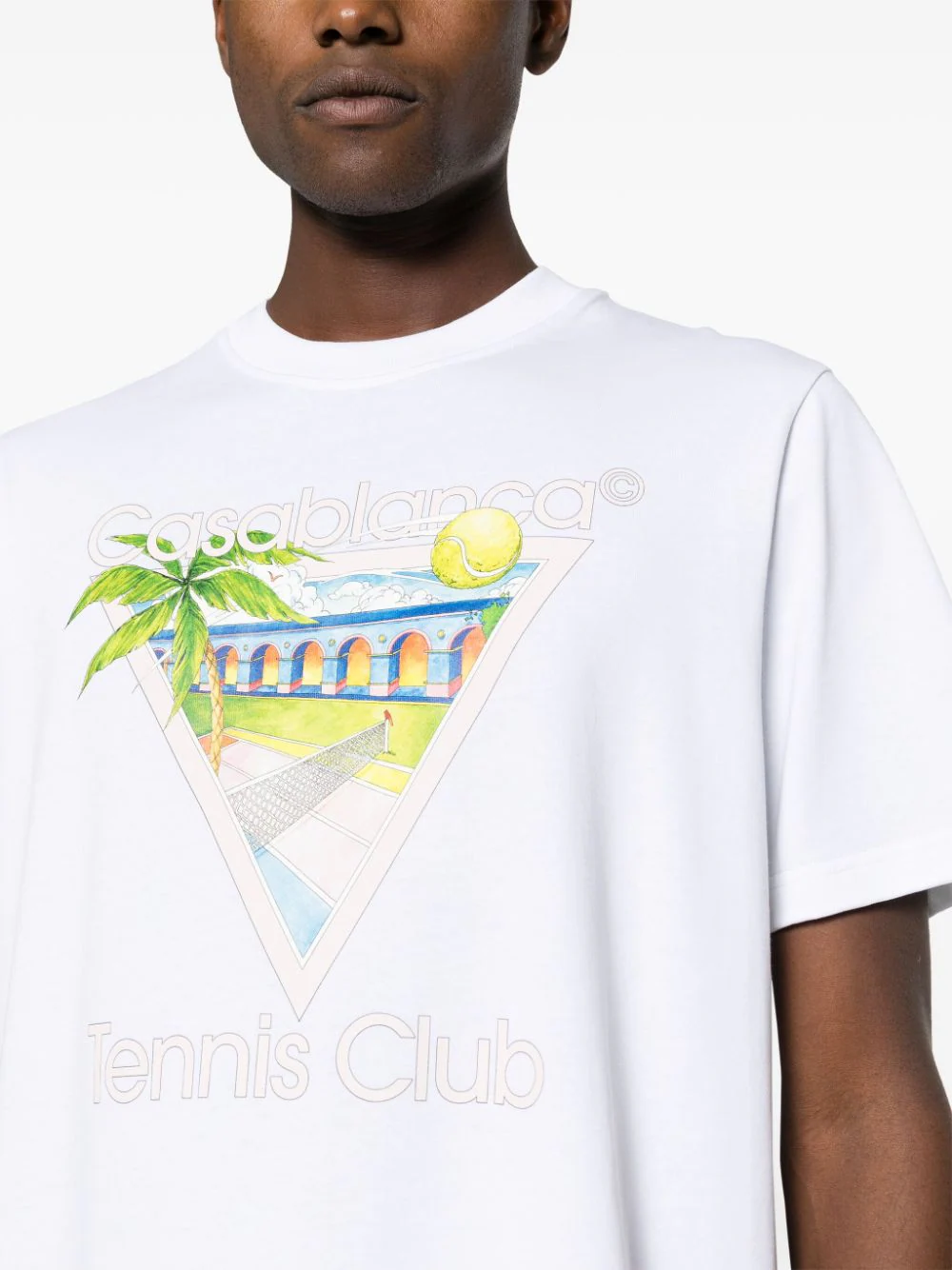 Casablanca T-shirts and Polos White UMPS24JTS00101 (Casablanca / Tシャツ・カットソー ) | Casablanca (カサブランカ)(4)