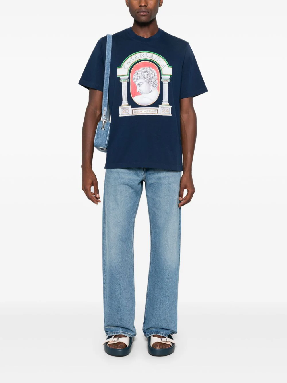 Casablanca T-shirts and Polos Blue MF24JTS00105 (Casablanca / Tシャツ・カットソー ) | Casablanca (カサブランカ)(1)