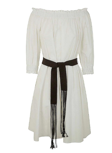 Parosh Dresses White D725350CANYOX24001 (P.A.R.O.S.H. / ワンピース・ドレス・オールインワン ) | P.A.R.O.S.H. (パロッシュ)