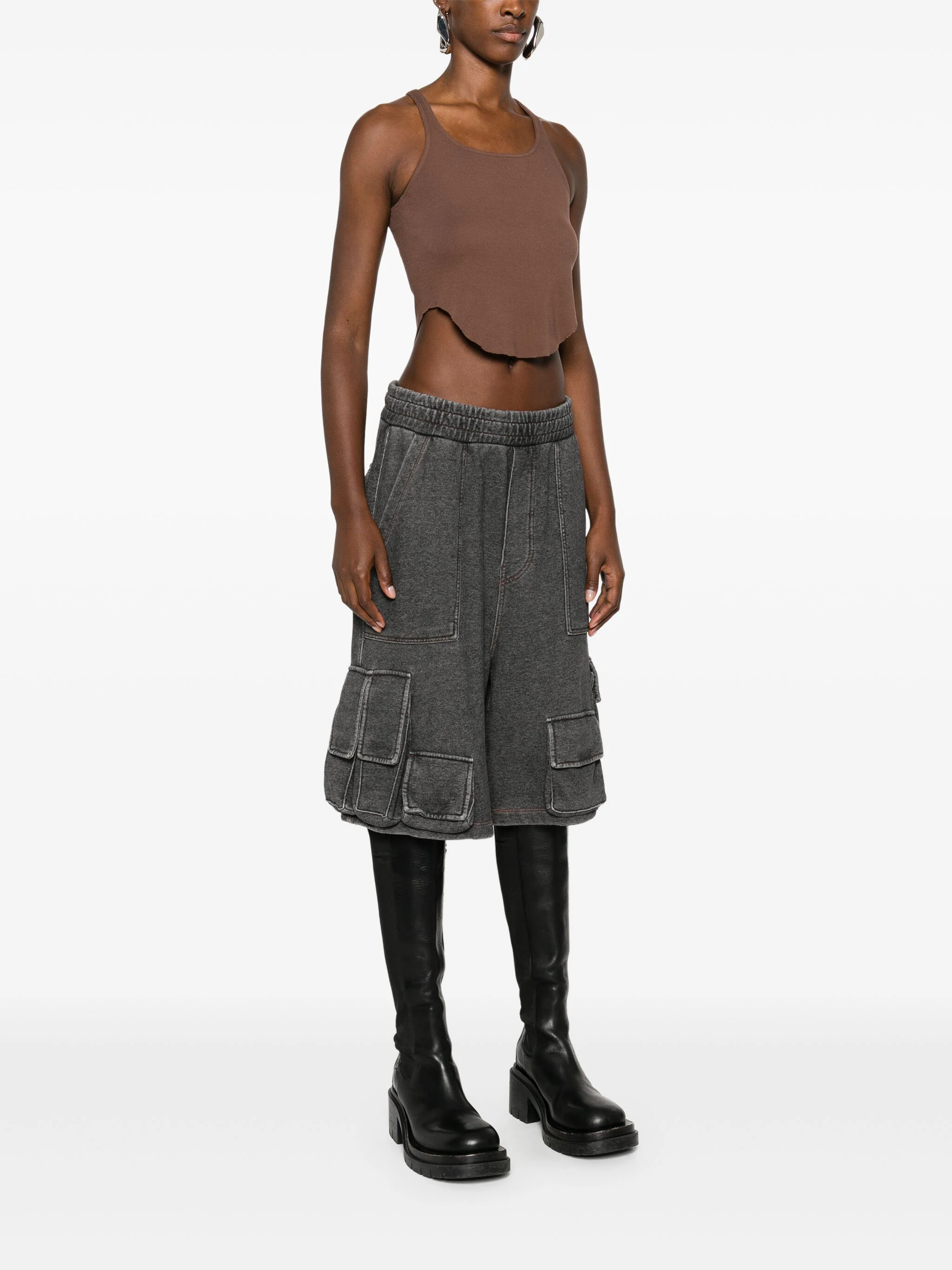 RICK OWENS DRKSHDW Top Brown DS02D2100RN83 (Rick Owens DRKSHDW / タンクトップ・キャミソール ) | Rick Owens DRKSHDW (リック オウエンス ダークシャドウ)(2)