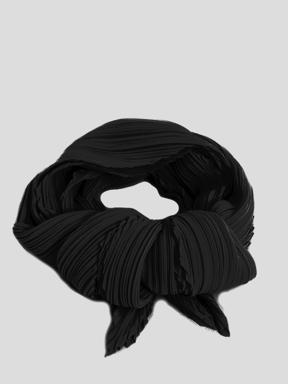 ISSEY MIYAKE PLEATS PLEASE Scarfs Black PP49AD00115 (PLEATS PLEASE ISSEY MIYAKE / スカーフ・マフラー ) | PLEATS PLEASE ISSEY MIYAKE (プリーツ プリーズ イッセイ ミヤケ)(1)