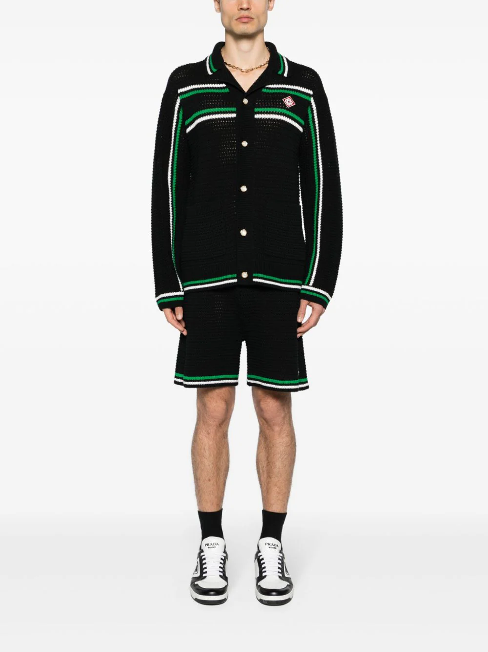 Casablanca Sweaters Black MPF24KW70701 (Casablanca / ニット・セーター・カーディガン ) | Casablanca (カサブランカ)(1)