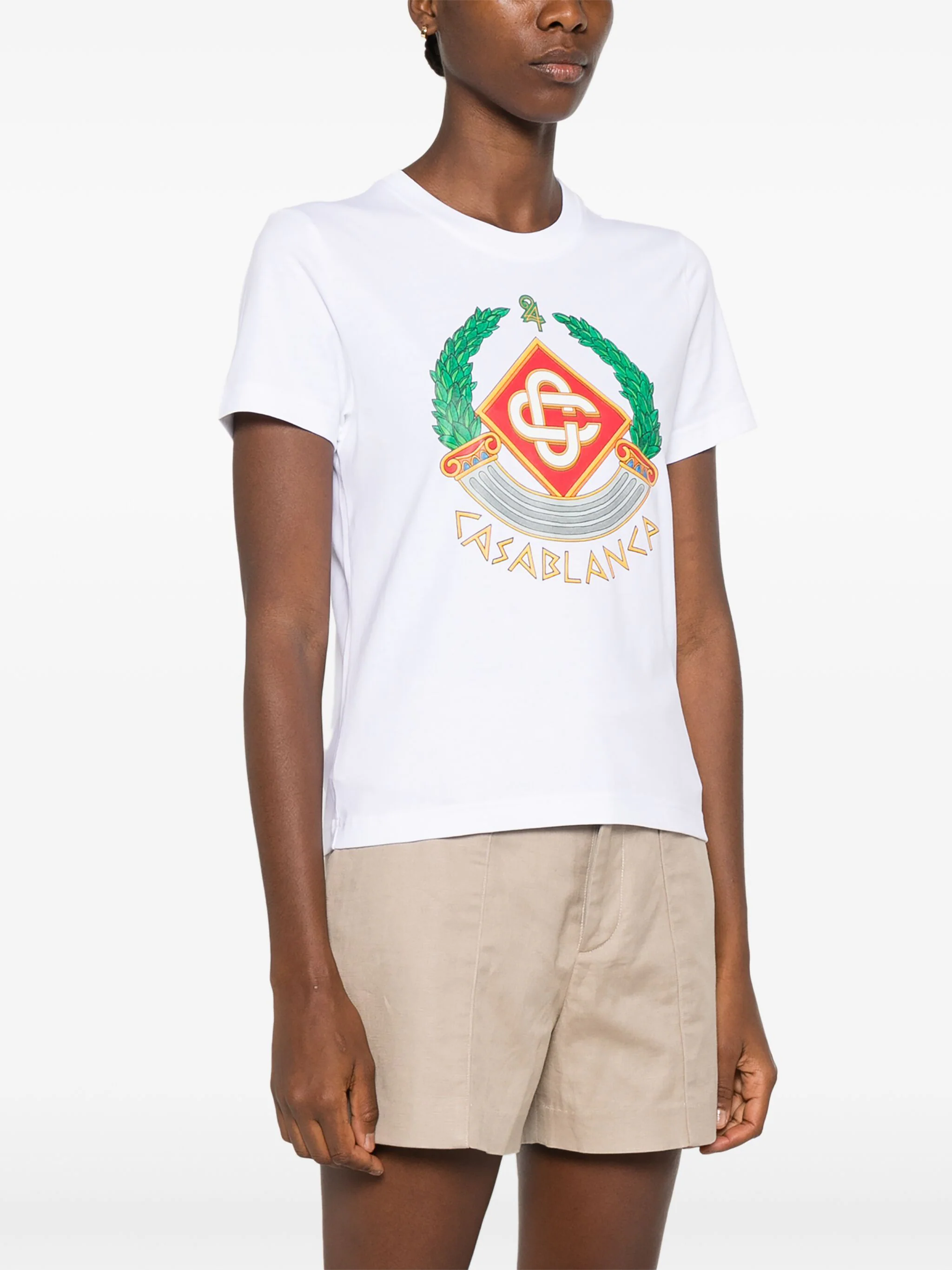 Casablanca T-shirts and Polos White WF24JTS02001 (Casablanca / Tシャツ・カットソー ) | Casablanca (カサブランカ)(2)