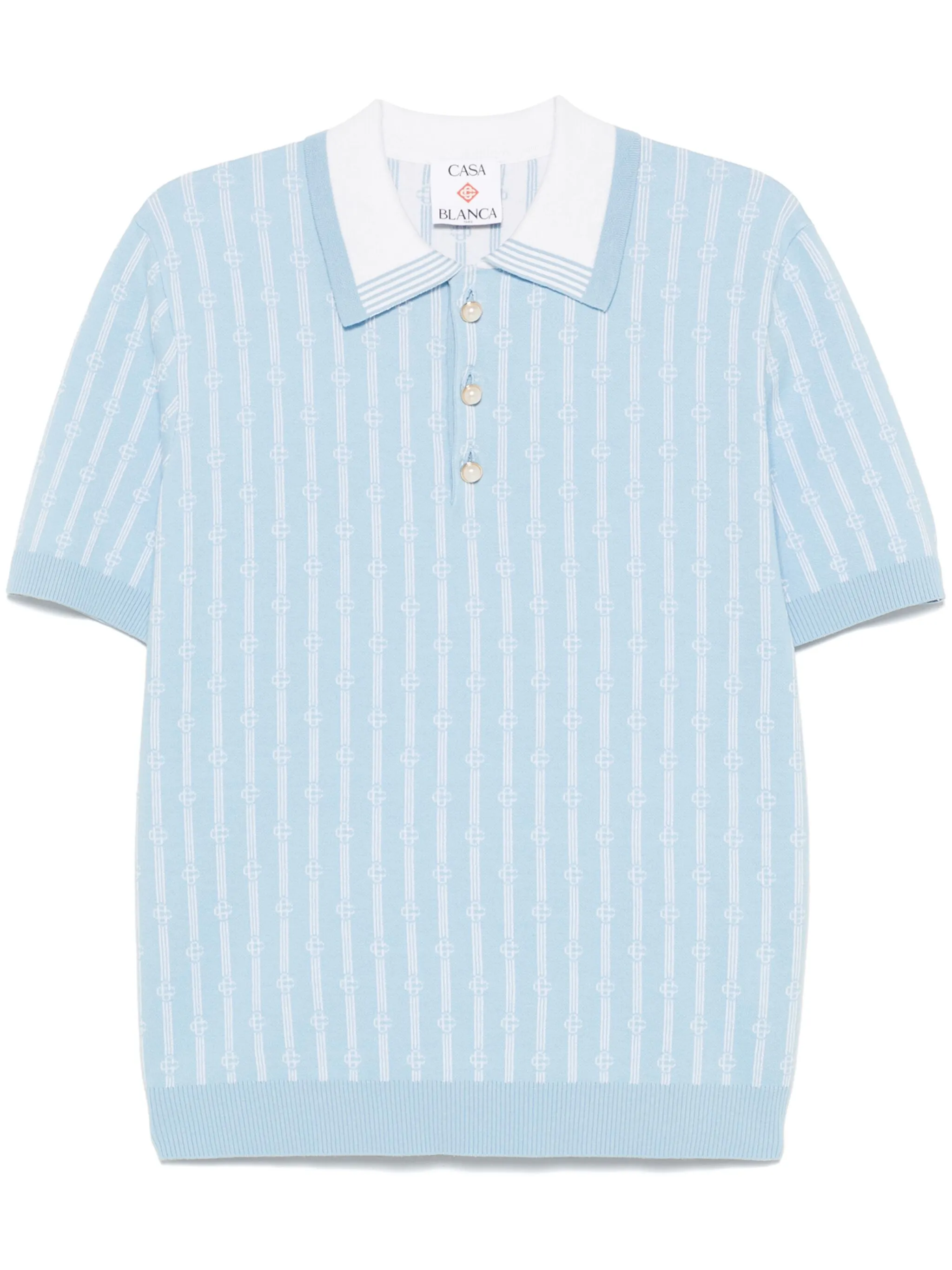 Casablanca T-shirts and Polos Clear Blue MS25KW89502 (Casablanca / ポロシャツ ) | Casablanca (カサブランカ)