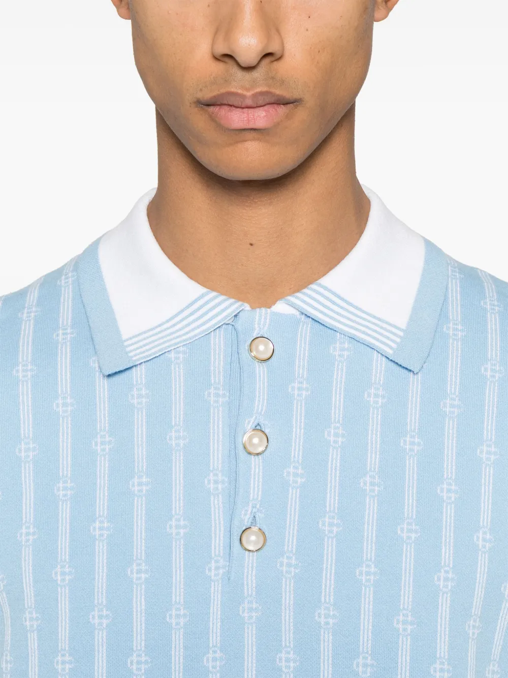 Casablanca T-shirts and Polos Clear Blue MS25KW89502 (Casablanca / ポロシャツ ) | Casablanca (カサブランカ)(3)
