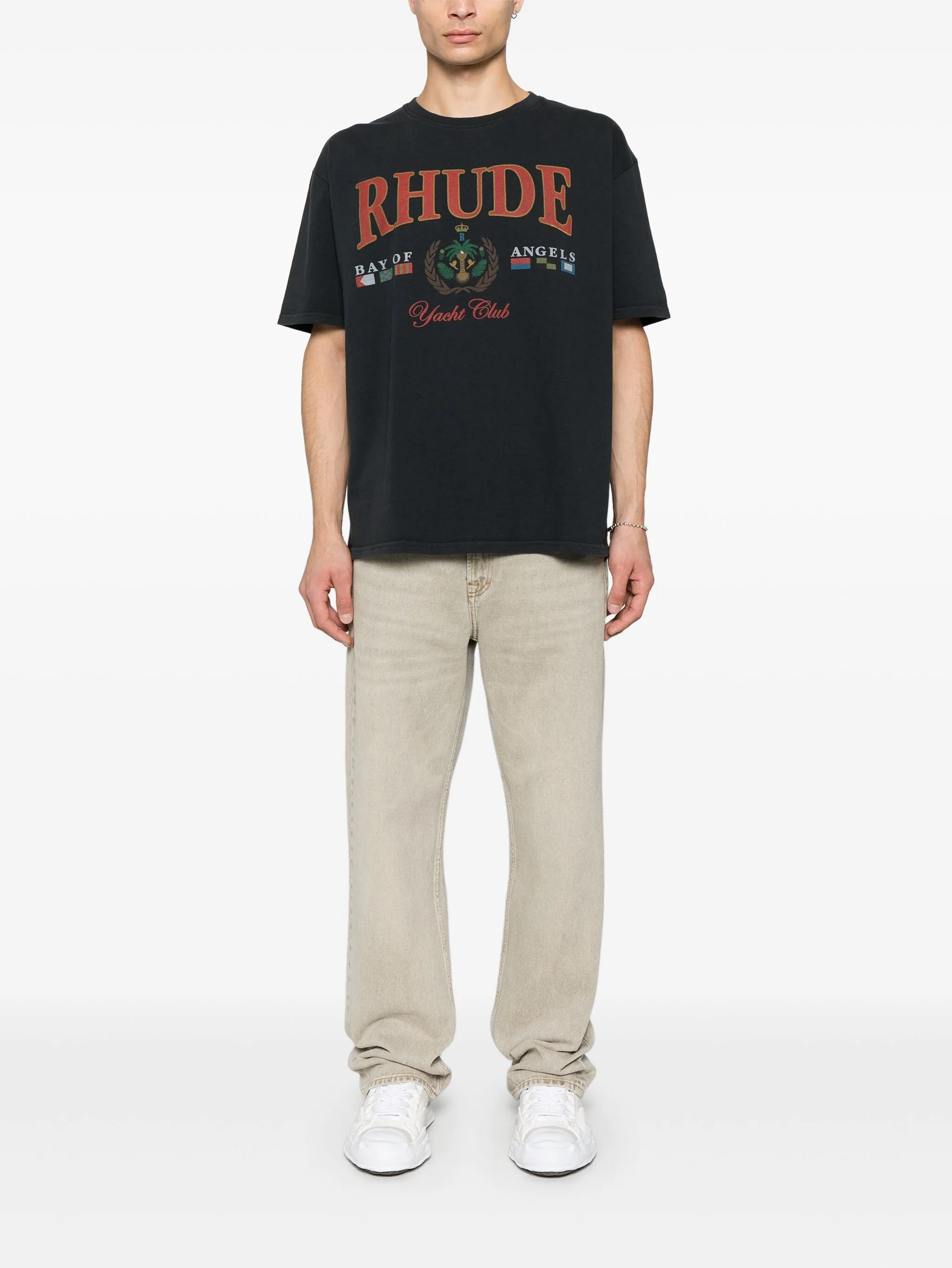 Rhude T-shirts and Polos Black RHPS25TT010122306 (RHUDE / Tシャツ・カットソー ) | RHUDE (ルード)(1)