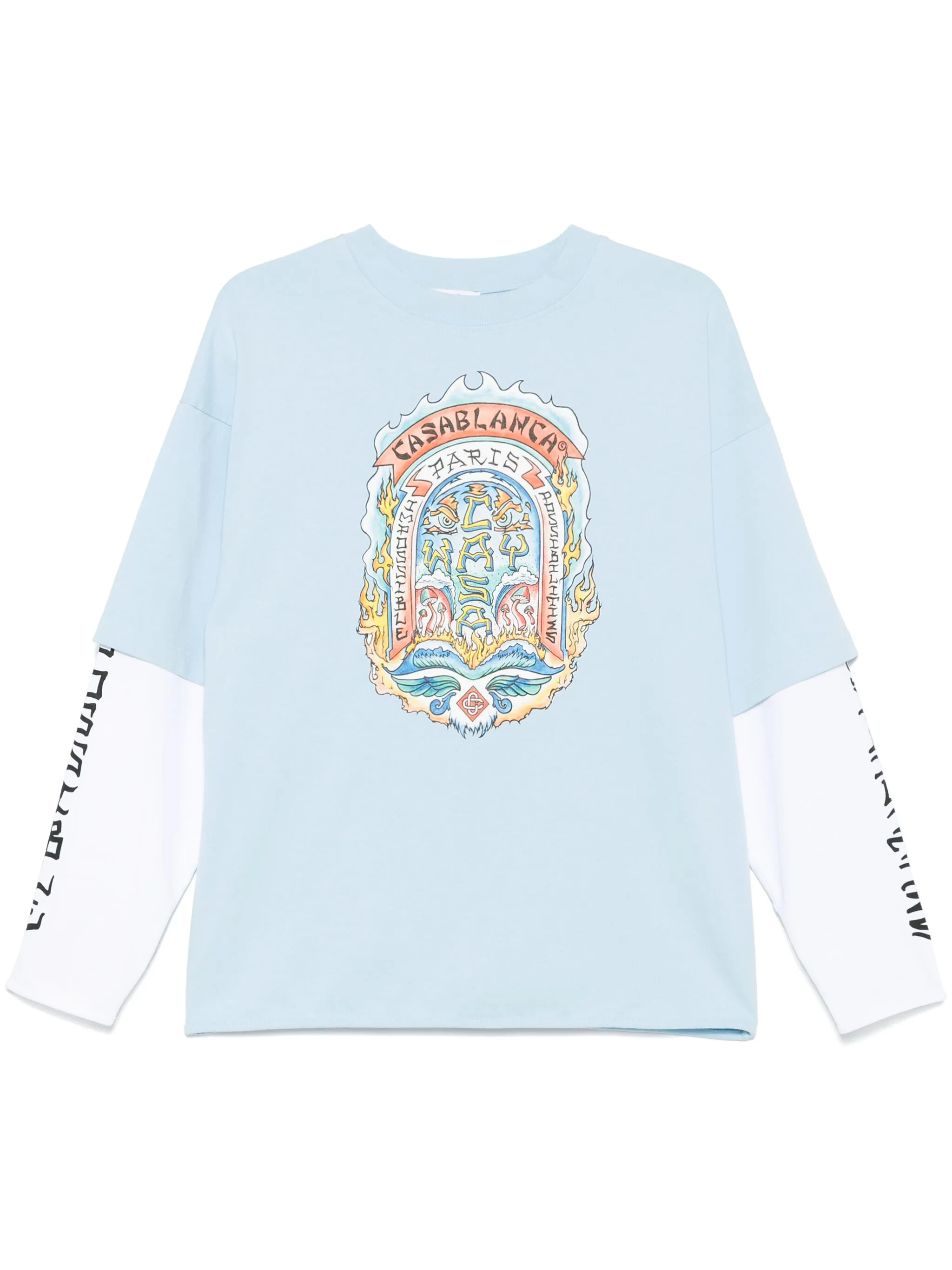 Casablanca T-shirts and Polos Clear Blue MS25JTP34801 (Casablanca / Tシャツ・カットソー ) | Casablanca (カサブランカ)