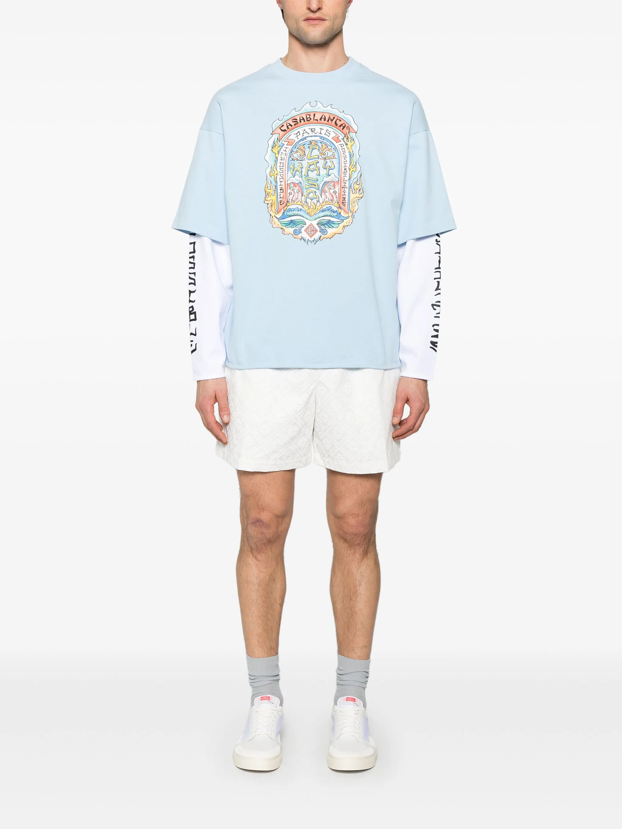 Casablanca T-shirts and Polos Clear Blue MS25JTP34801 (Casablanca / Tシャツ・カットソー ) | Casablanca (カサブランカ)(1)