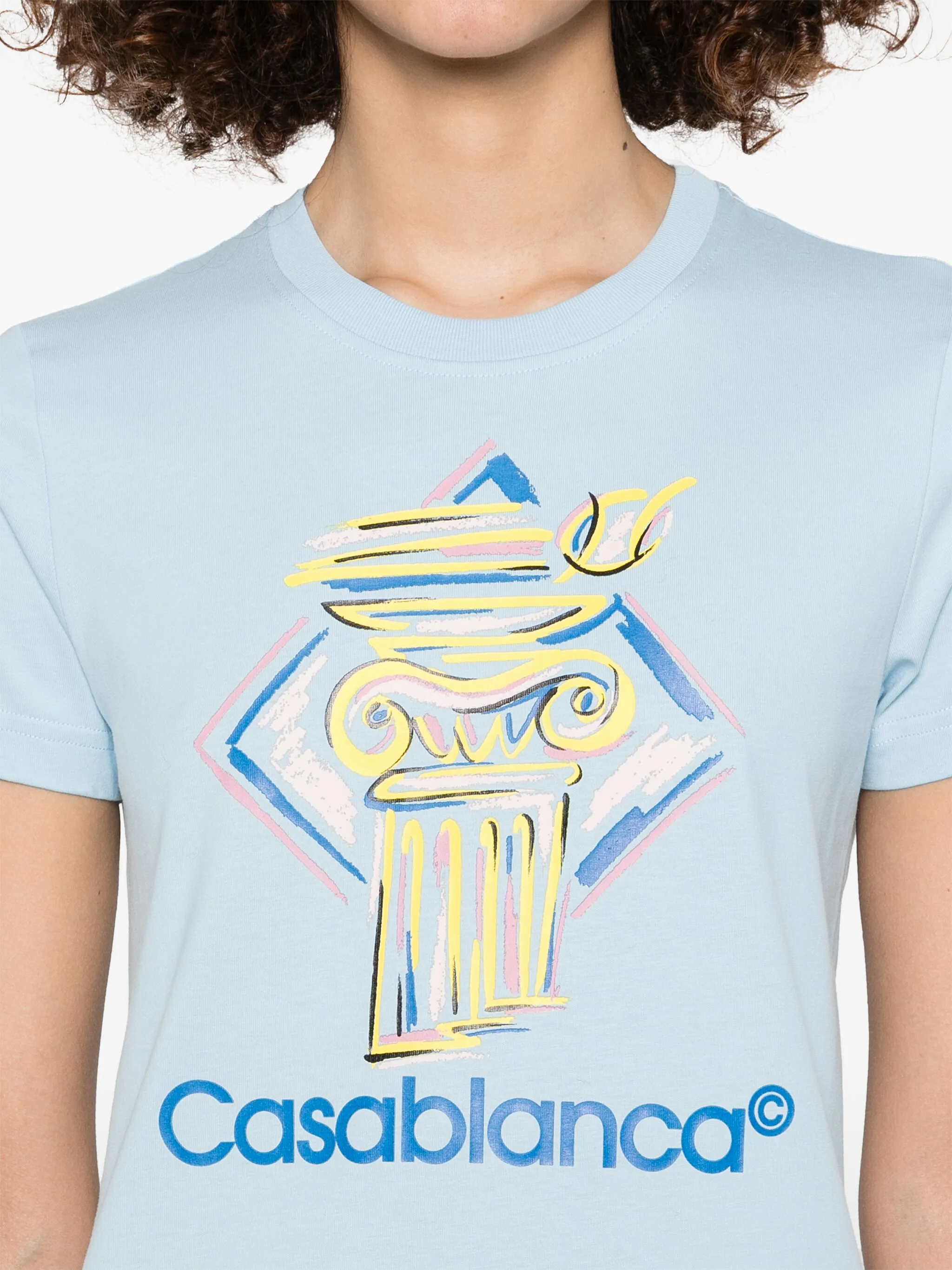 Casablanca T-shirts and Polos Clear Blue WPS25JTS02003 (Casablanca / Tシャツ・カットソー ) | Casablanca (カサブランカ)(4)