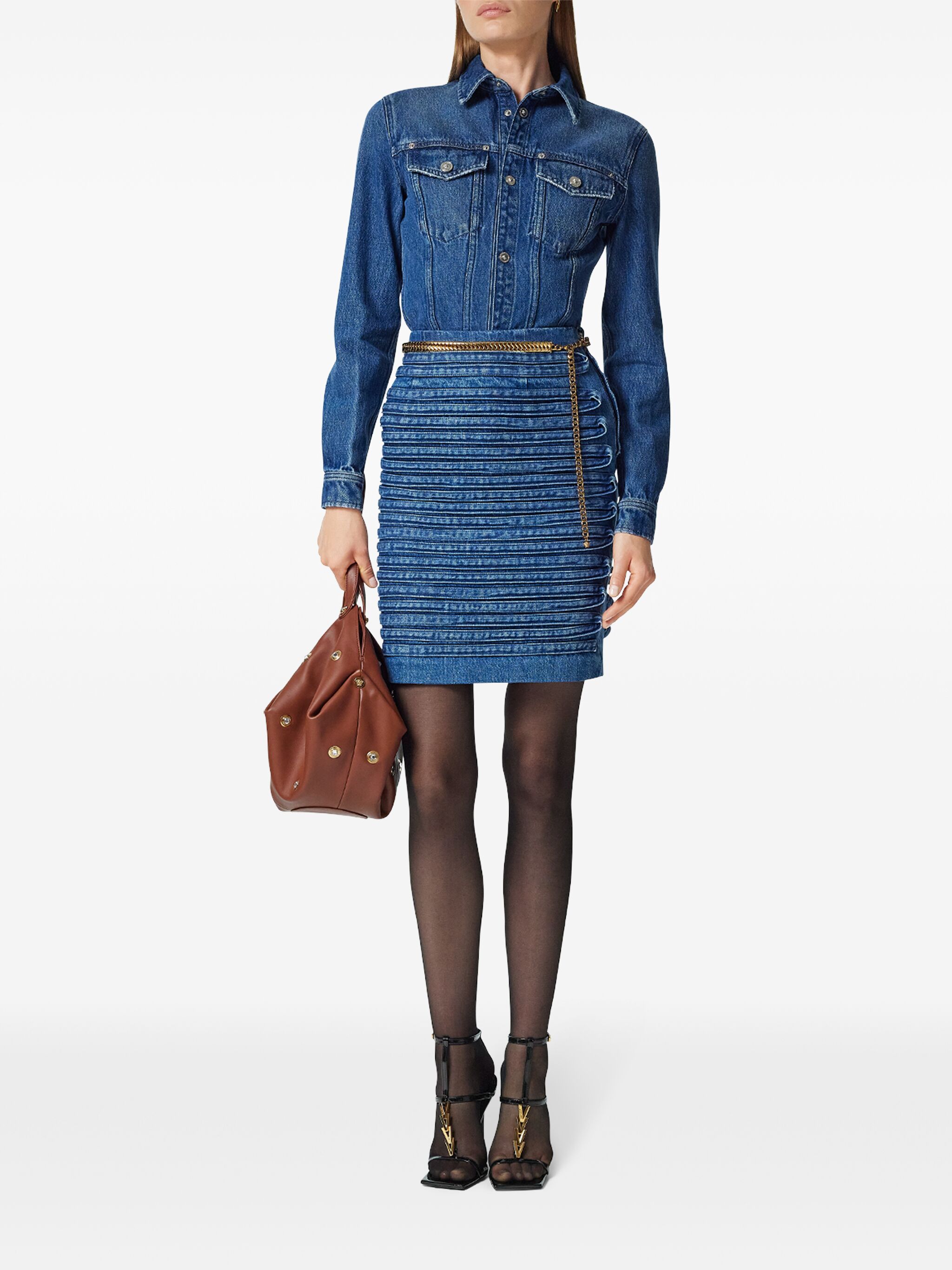 Versace Skirts Blue 10180461A133461D800 (VERSACE / スカート ) | VERSACE (ヴェルサーチェ)(1)