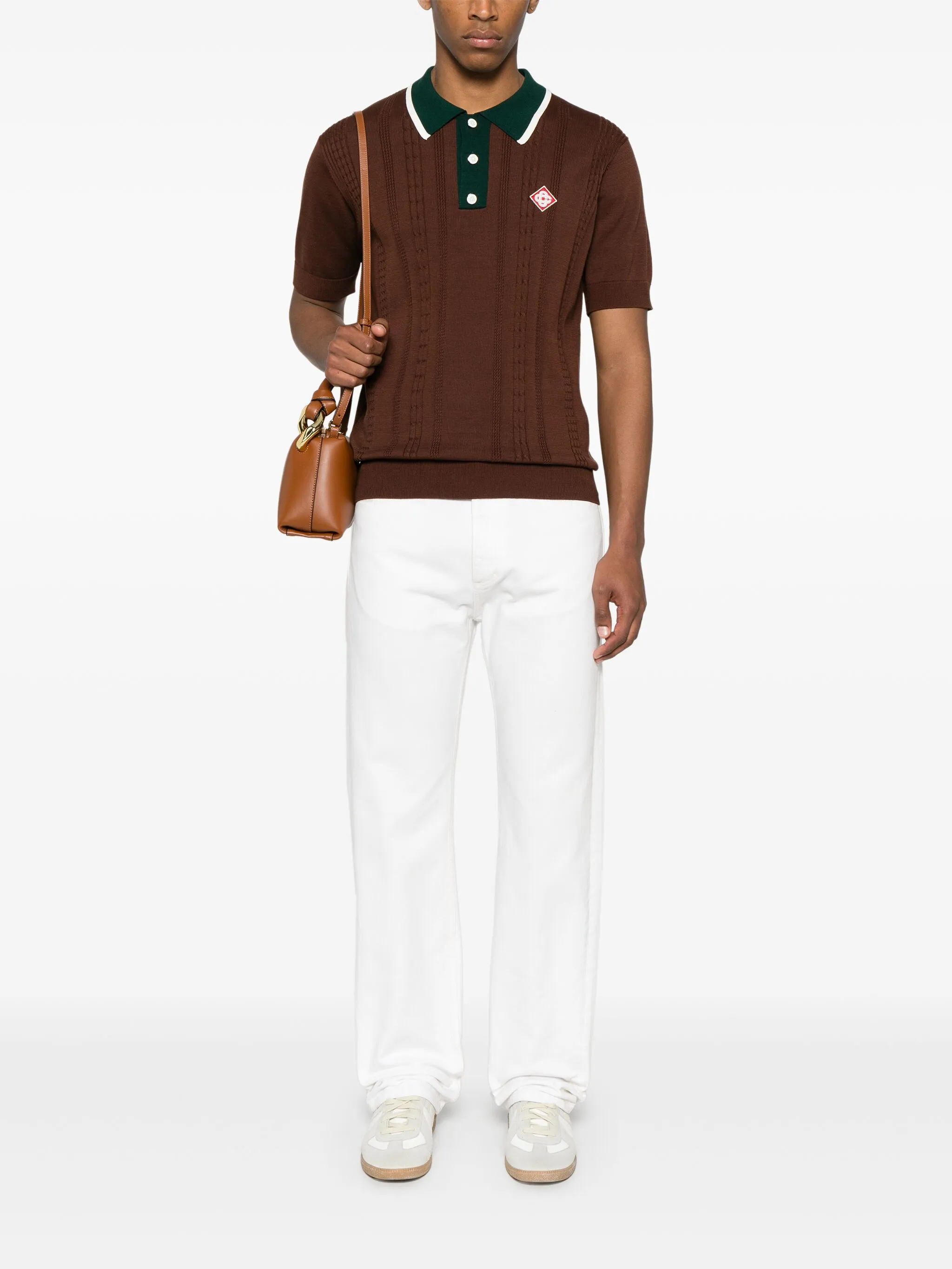 Casablanca T-shirts and Polos Brown MS25KW90801 (Casablanca / ポロシャツ ) | Casablanca (カサブランカ)(1)