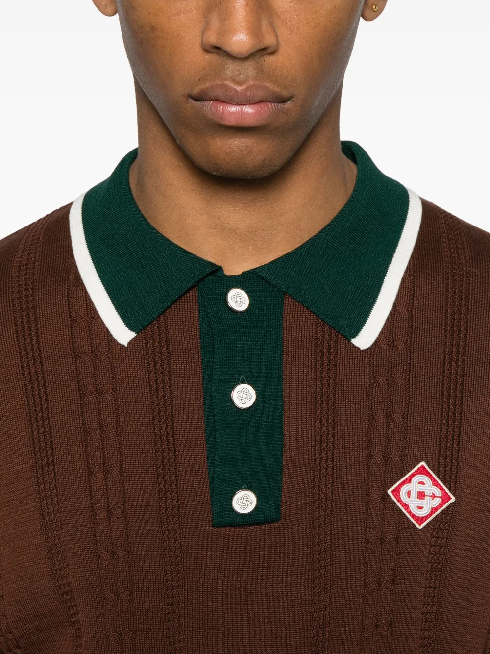 Casablanca T-shirts and Polos Brown MS25KW90801 (Casablanca / ポロシャツ ) | Casablanca (カサブランカ)(3)