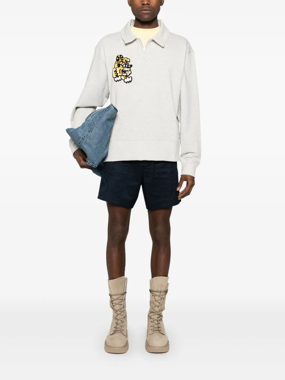 Kenzo Sweaters Grey FF55SW2424MC93 (KENZO / スウェット・フーディー ) | KENZO (ケンゾー)(1)