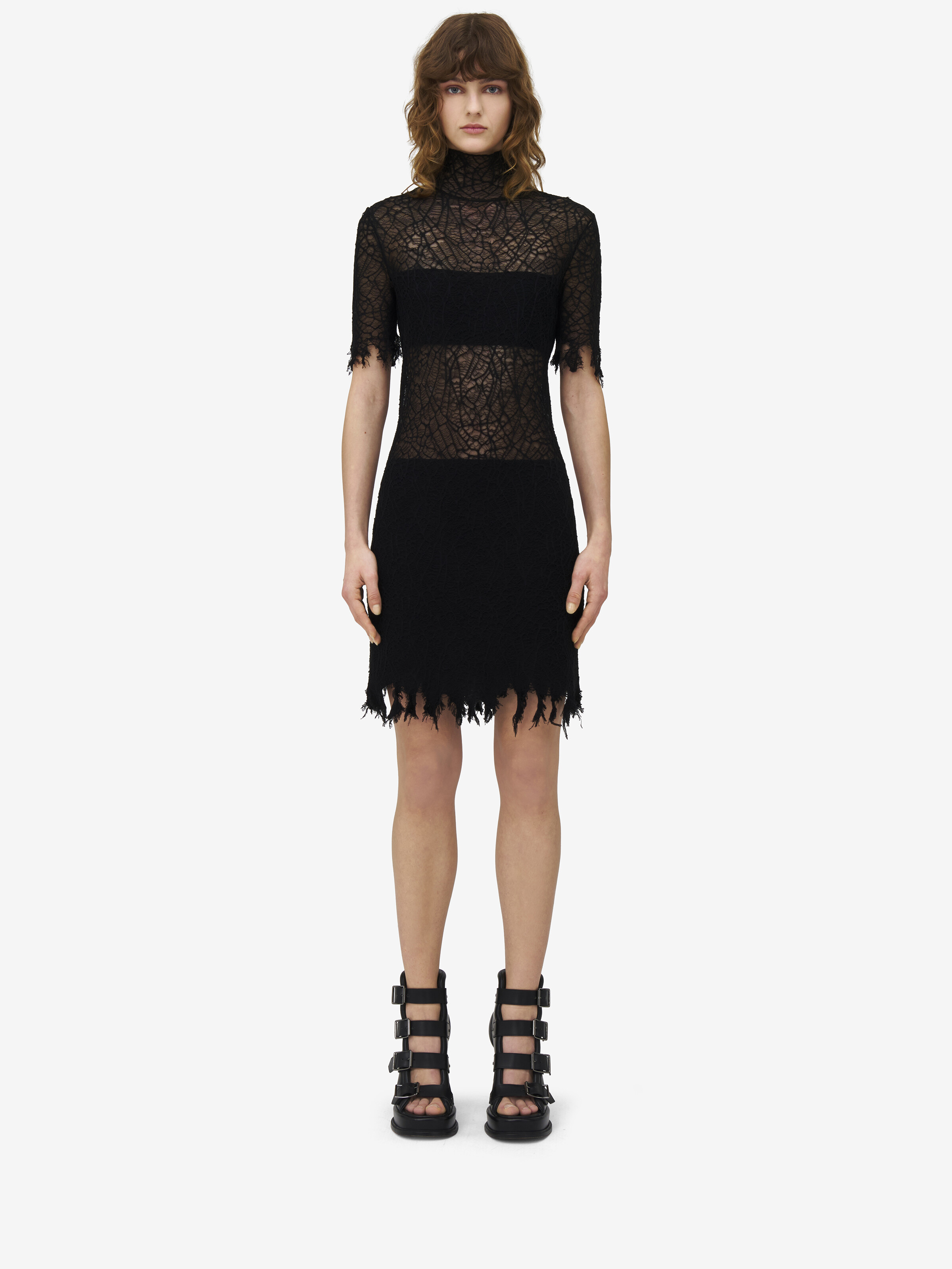 Alexander McQueen Dresses Black 833380Q1BD11000 (Alexander McQUEEN / ワンピース・ドレス・オールインワン ) | Alexander McQUEEN (アレキサンダー・マックイーン)(1)