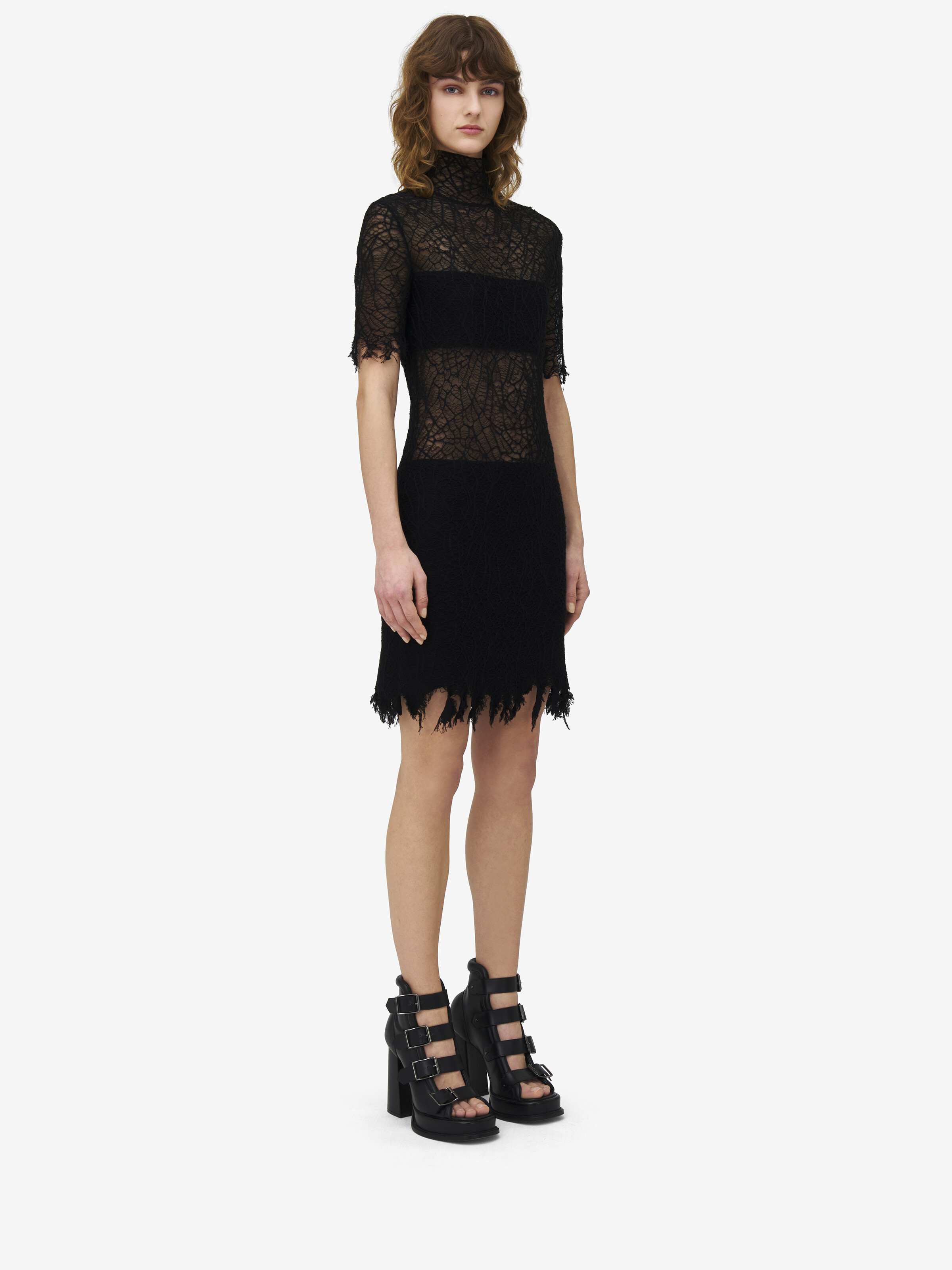 Alexander McQueen Dresses Black 833380Q1BD11000 (Alexander McQUEEN / ワンピース・ドレス・オールインワン ) | Alexander McQUEEN (アレキサンダー・マックイーン)(2)