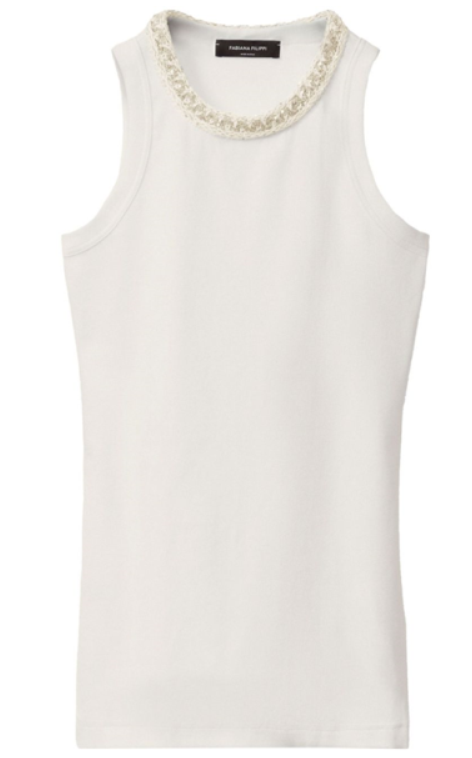 Fabiana Filippi T-shirts and Polos White JED275F604L454VR1 (FABIANA FILIPPI / タンクトップ・キャミソール ) | FABIANA FILIPPI (ファビアナフィリッピ)