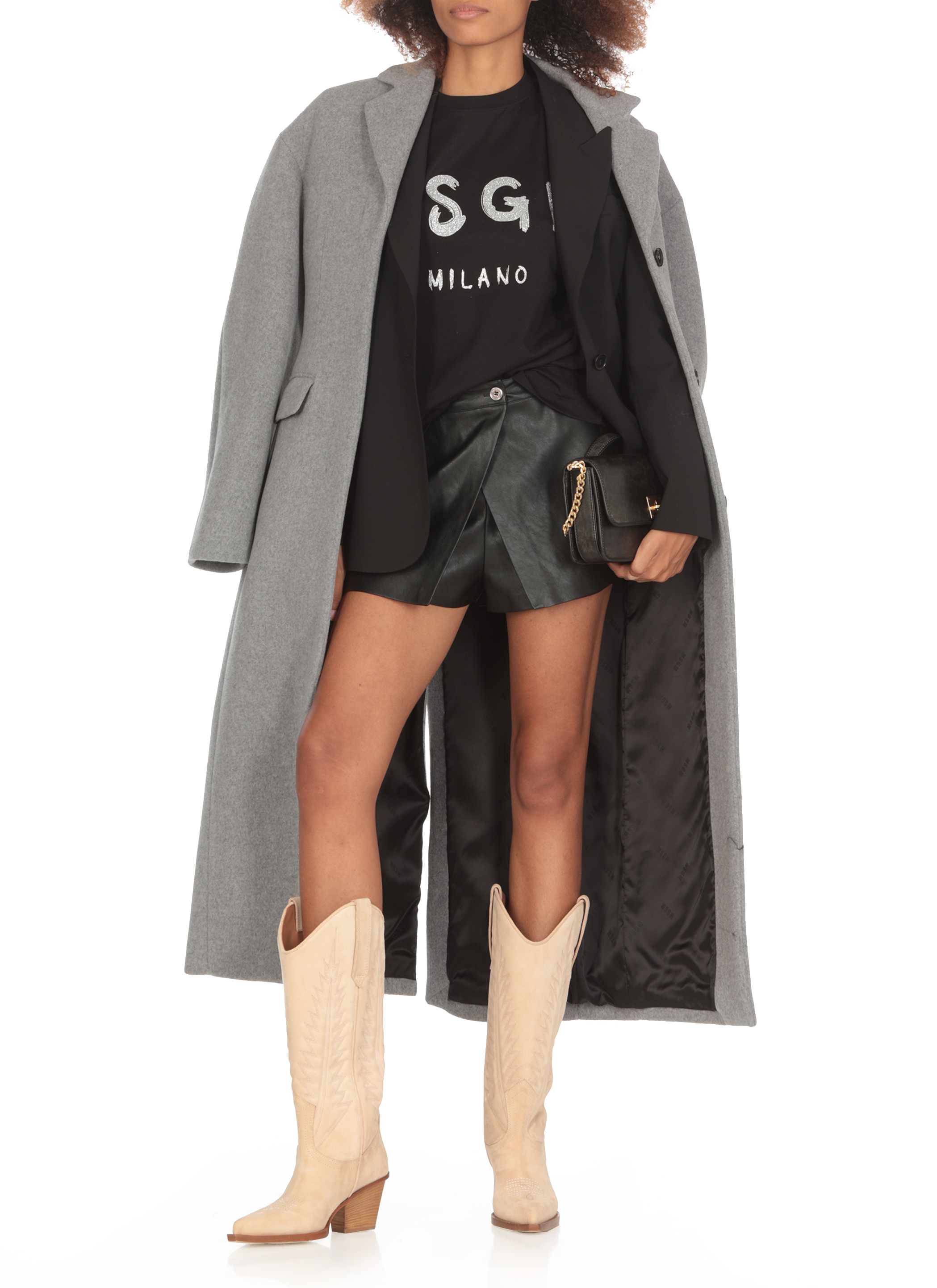 MSGM T-shirts and Polos Black 3741MDM511G24779899 (MSGM / Tシャツ・カットソー ) | MSGM (エムエスジーエム)(1)