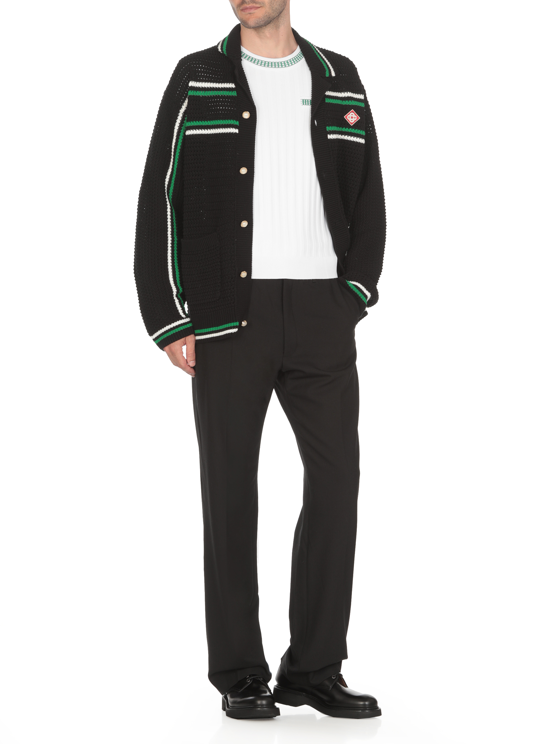 Casablanca T-shirts and Polos White MPF24KW70201GREENWHITE (Casablanca / Tシャツ・カットソー ) | Casablanca (カサブランカ)(1)