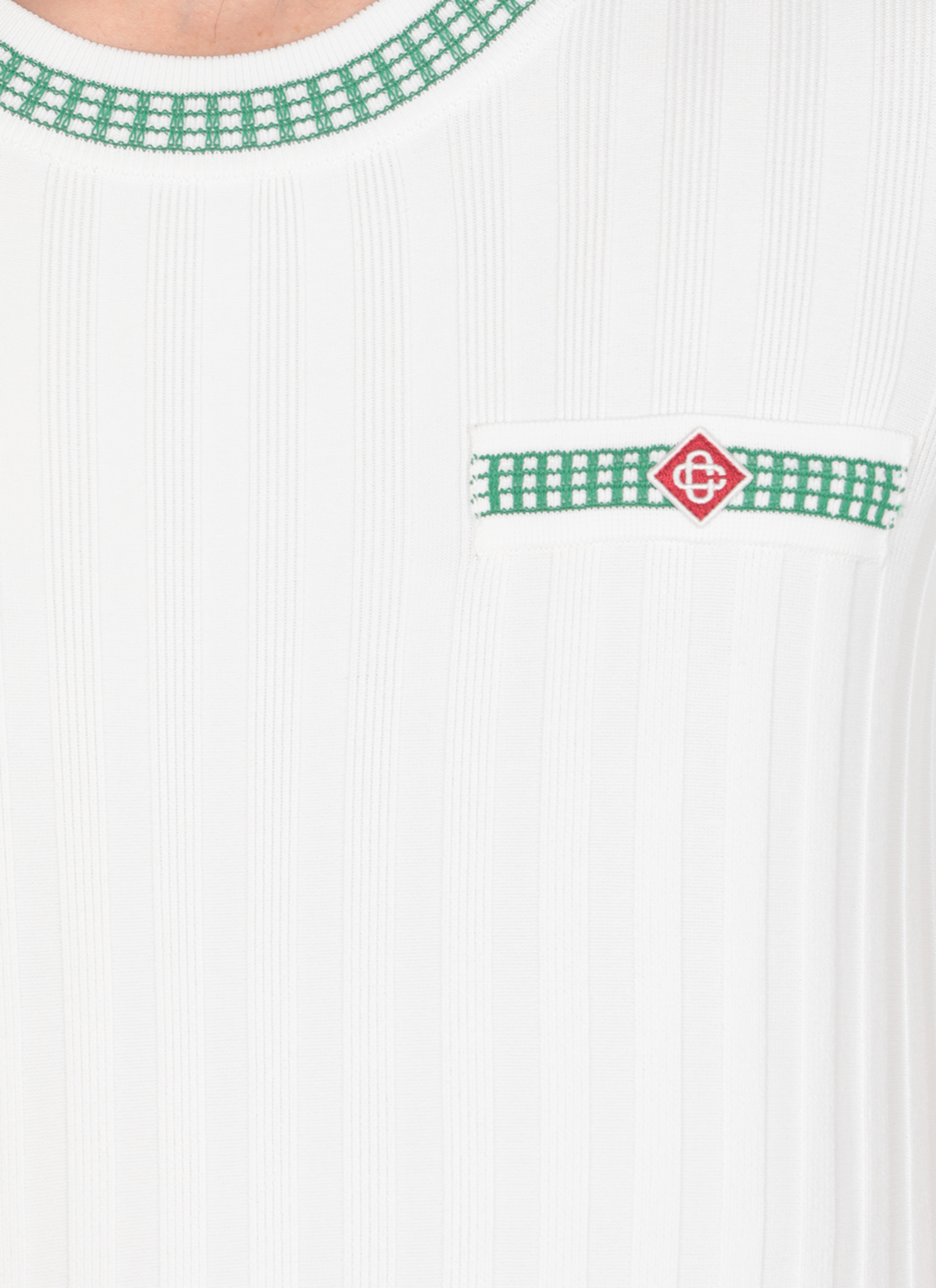 Casablanca T-shirts and Polos White MPF24KW70201GREENWHITE (Casablanca / Tシャツ・カットソー ) | Casablanca (カサブランカ)(4)