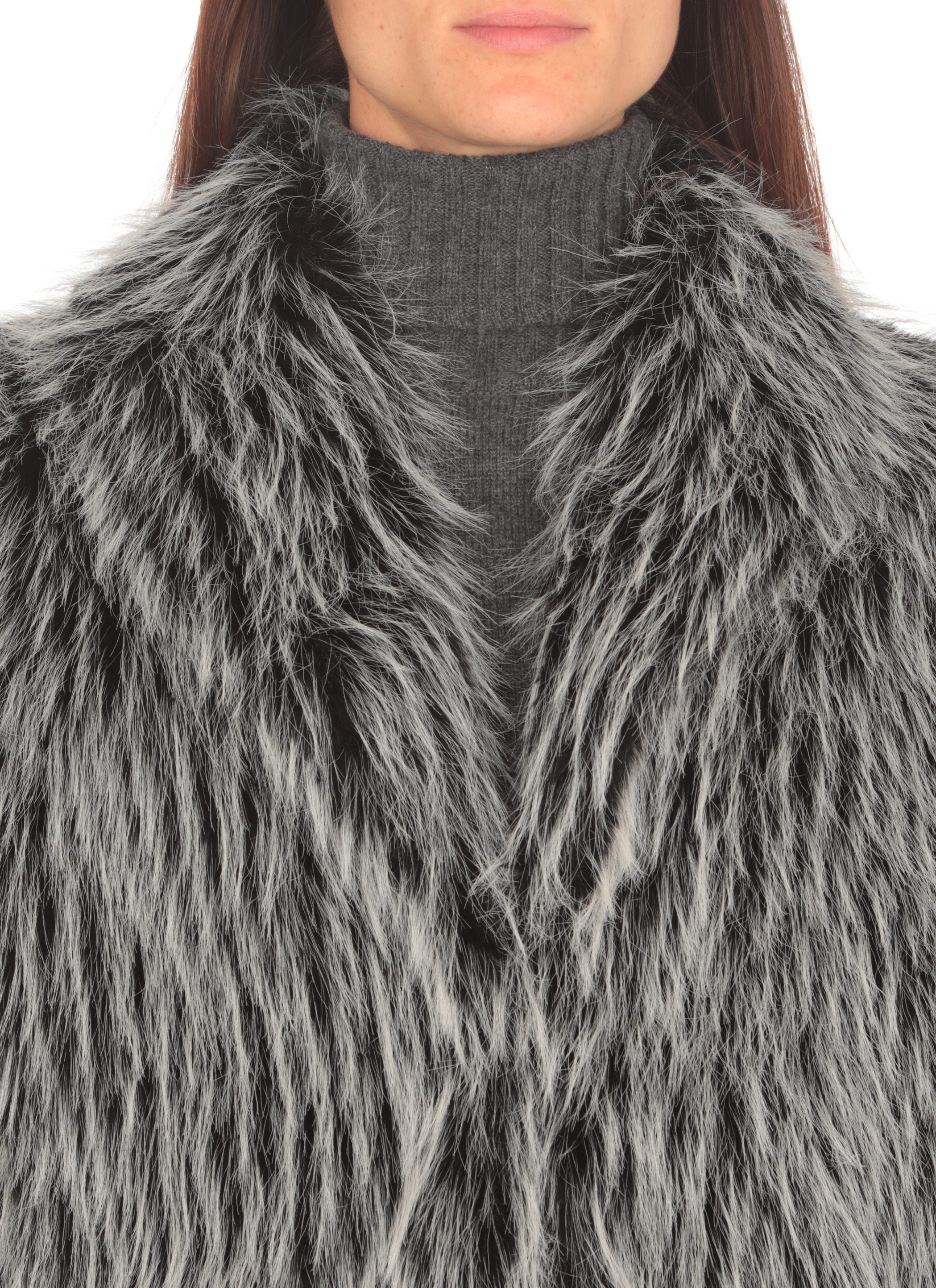 VALENTINI 1972 Coats White E2129ECOFOXBLKWHITE (VALENTINI 1972 / レザー&ファージャケット・コート ) | VALENTINI 1972 (ヴァレンティーニ 1972)(4)