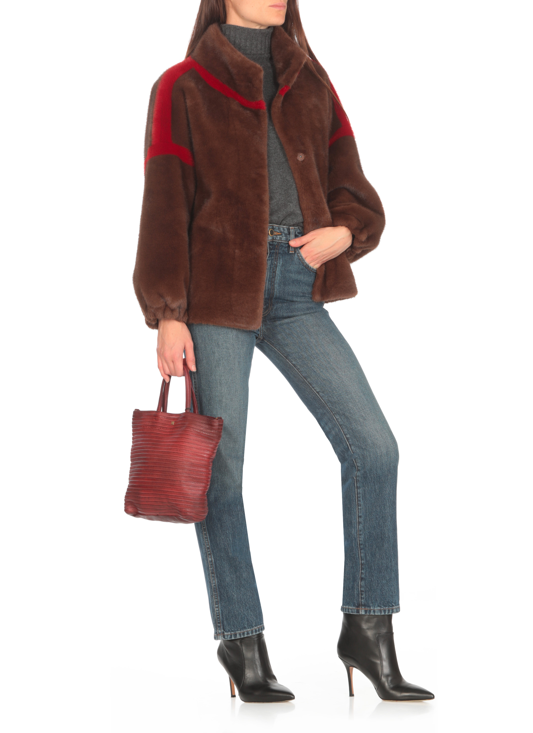 VALENTINI 1972 Coats Brown E2116ECOMINKBLK (VALENTINI 1972 / レザー&ファージャケット・コート ) | VALENTINI 1972 (ヴァレンティーニ 1972)(1)