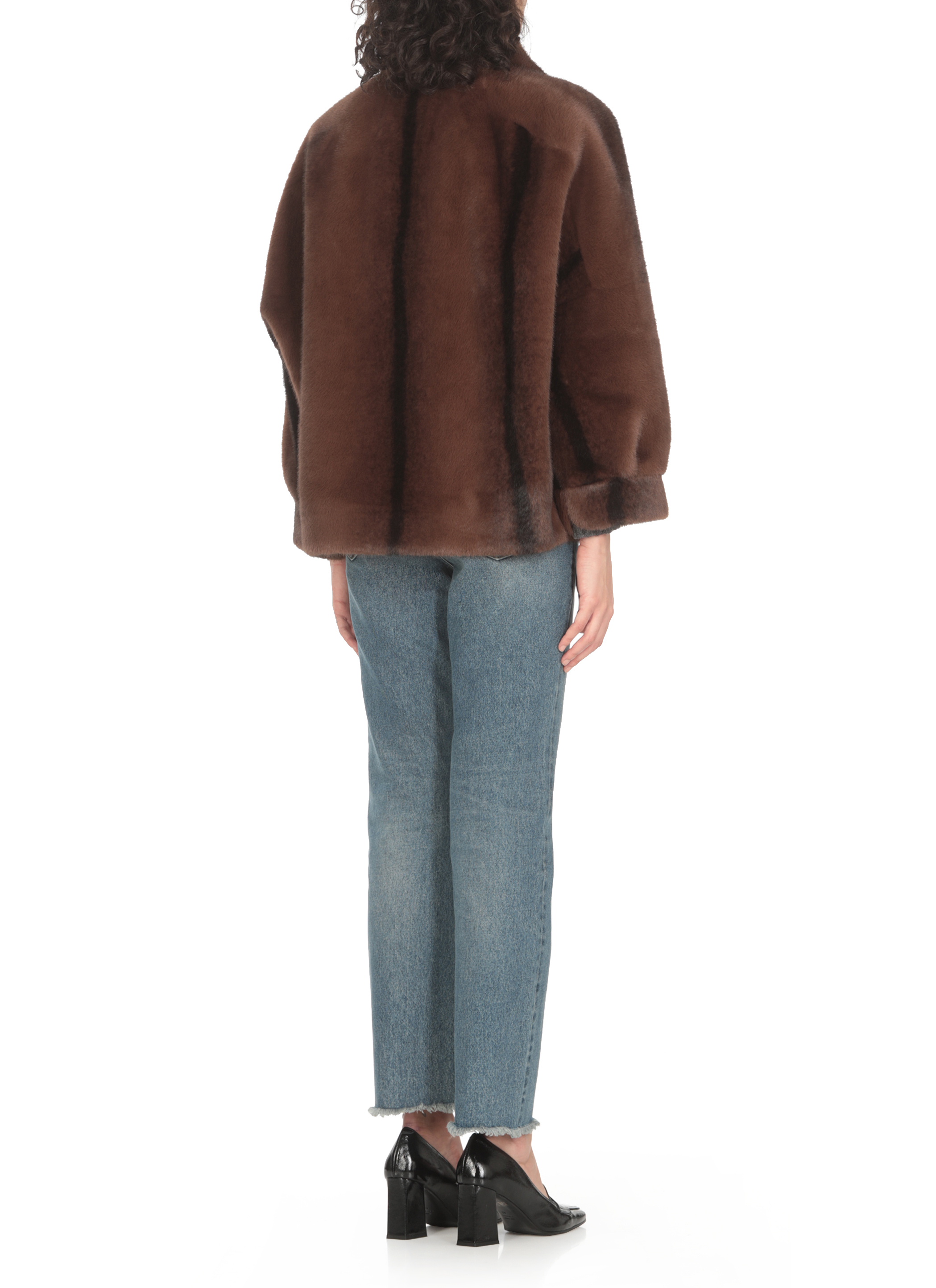 VALENTINI 1972 Coats Brown E2118ECOMINKDORSATOMOCA (VALENTINI 1972 / レザー&ファージャケット・コート ) | VALENTINI 1972 (ヴァレンティーニ 1972)(3)