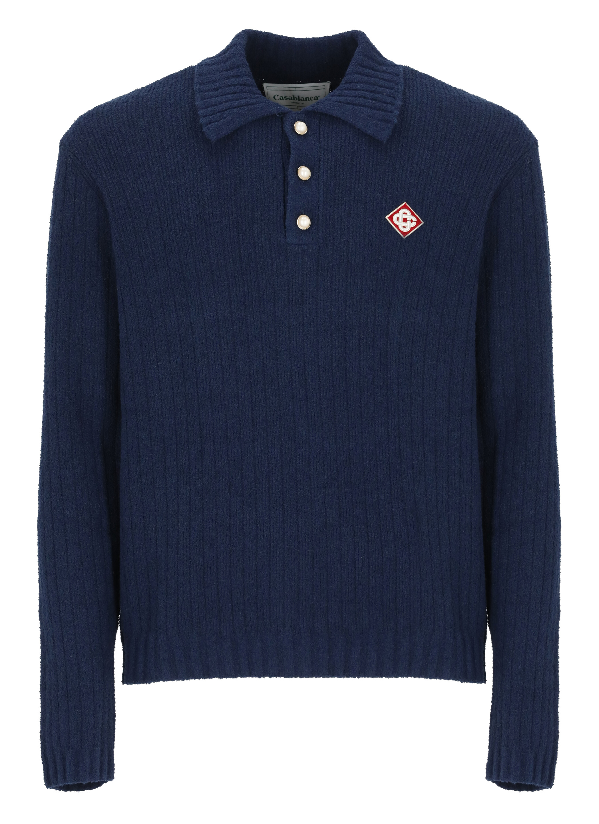 Casablanca T-shirts and Polos Blue MF24KW79801NAVY (Casablanca / ポロシャツ ) | Casablanca (カサブランカ)