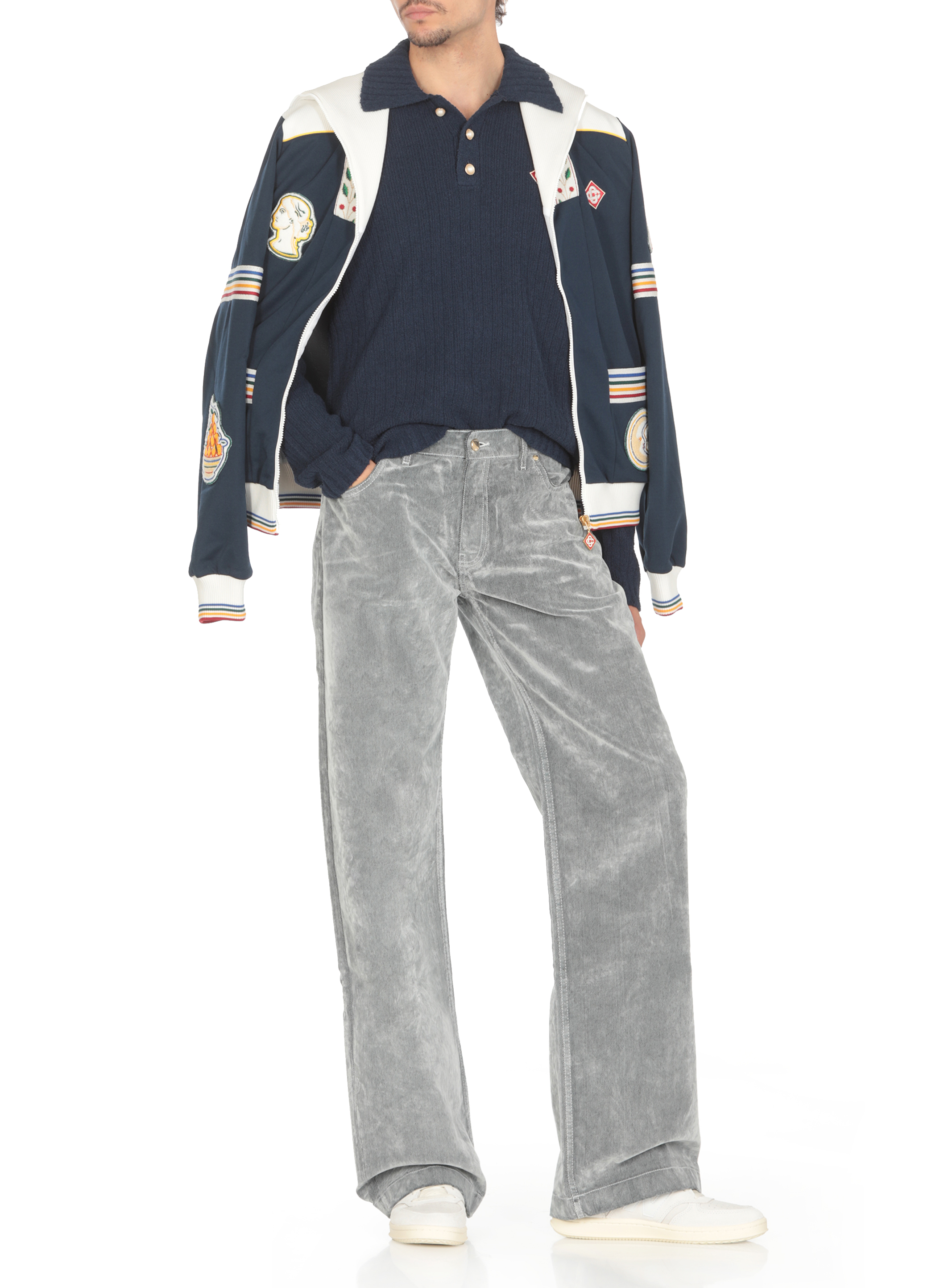 Casablanca T-shirts and Polos Blue MF24KW79801NAVY (Casablanca / ポロシャツ ) | Casablanca (カサブランカ)(1)
