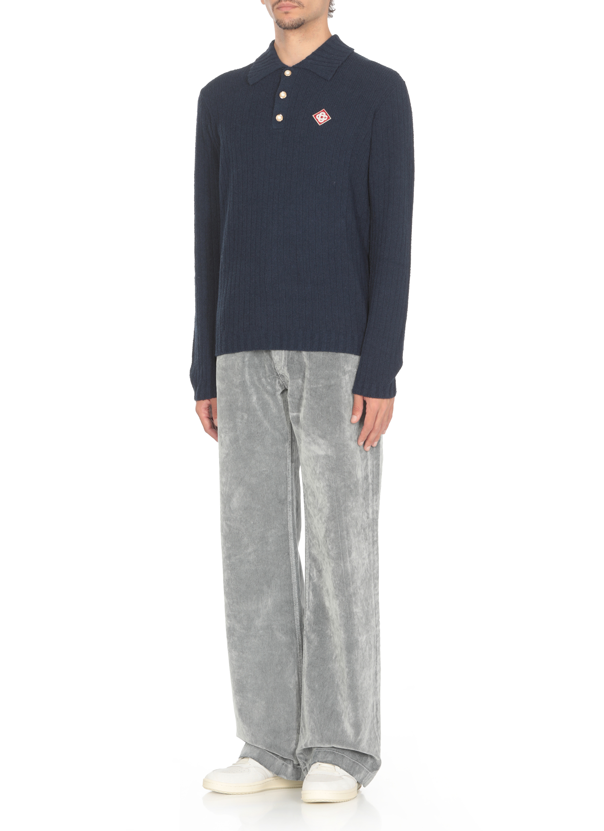Casablanca T-shirts and Polos Blue MF24KW79801NAVY (Casablanca / ポロシャツ ) | Casablanca (カサブランカ)(2)