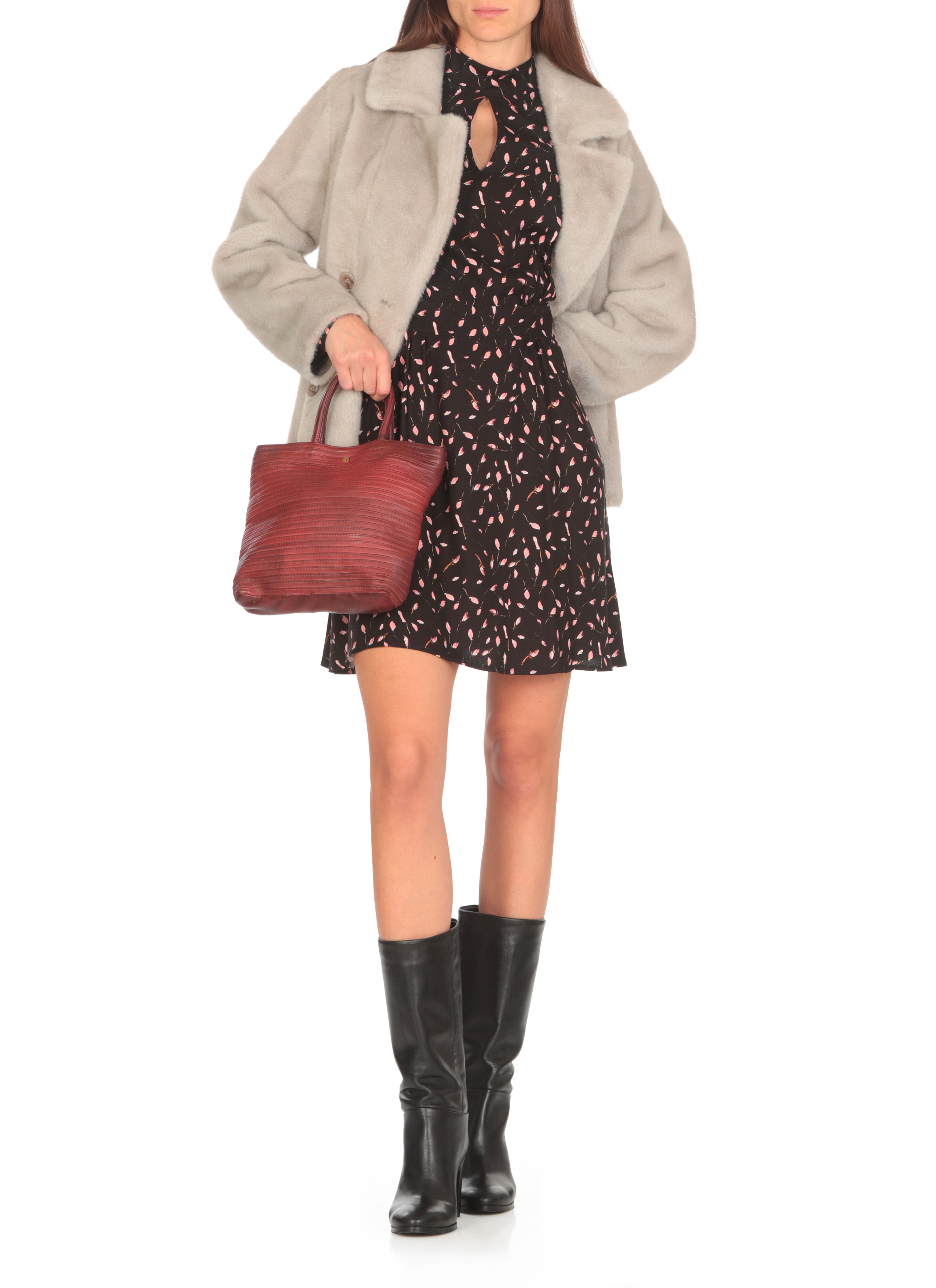 VALENTINI 1972 Coats Grey E2107ECOMINKSILVER (VALENTINI 1972 / レザー&ファージャケット・コート ) | VALENTINI 1972 (ヴァレンティーニ 1972)(1)