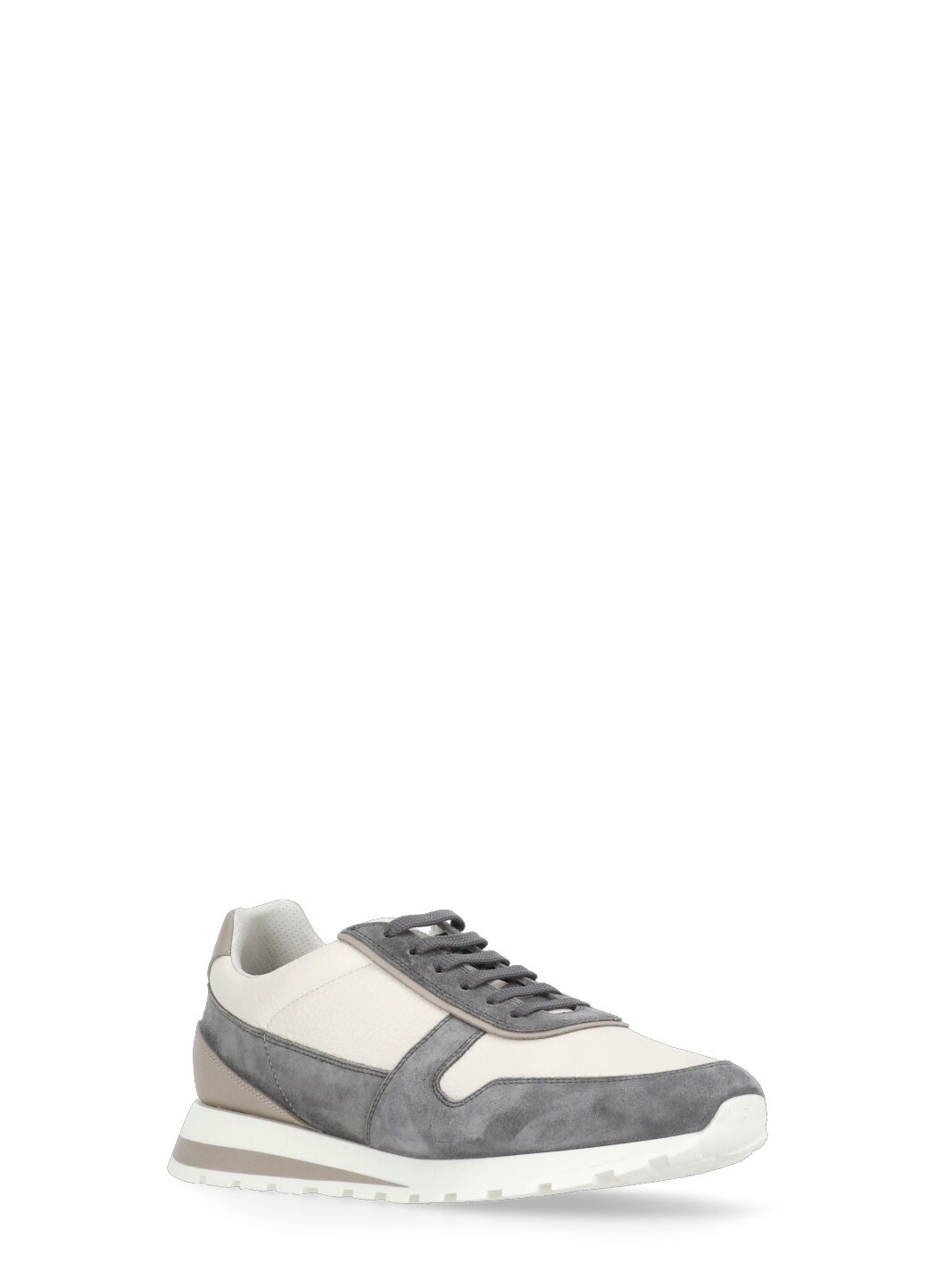 スニーカー BRUNELLO CUCINELLI Men Sneakers MZUESLA289CAO87 GREY Brunello Cucinelli - Gray Cotton Knit Trainer | Mitchell Stores