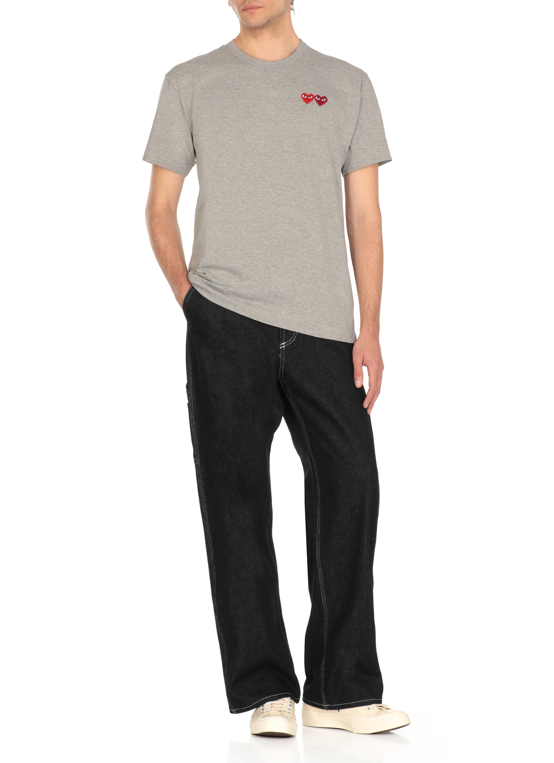 COMME DES GARCONS PLAY T-shirts and Polos Grey AXT2263 (PLAY Comme Des Garçons / Tシャツ・カットソー ) | PLAY Comme Des Garçons (プレイ コムデギャルソン)(1)