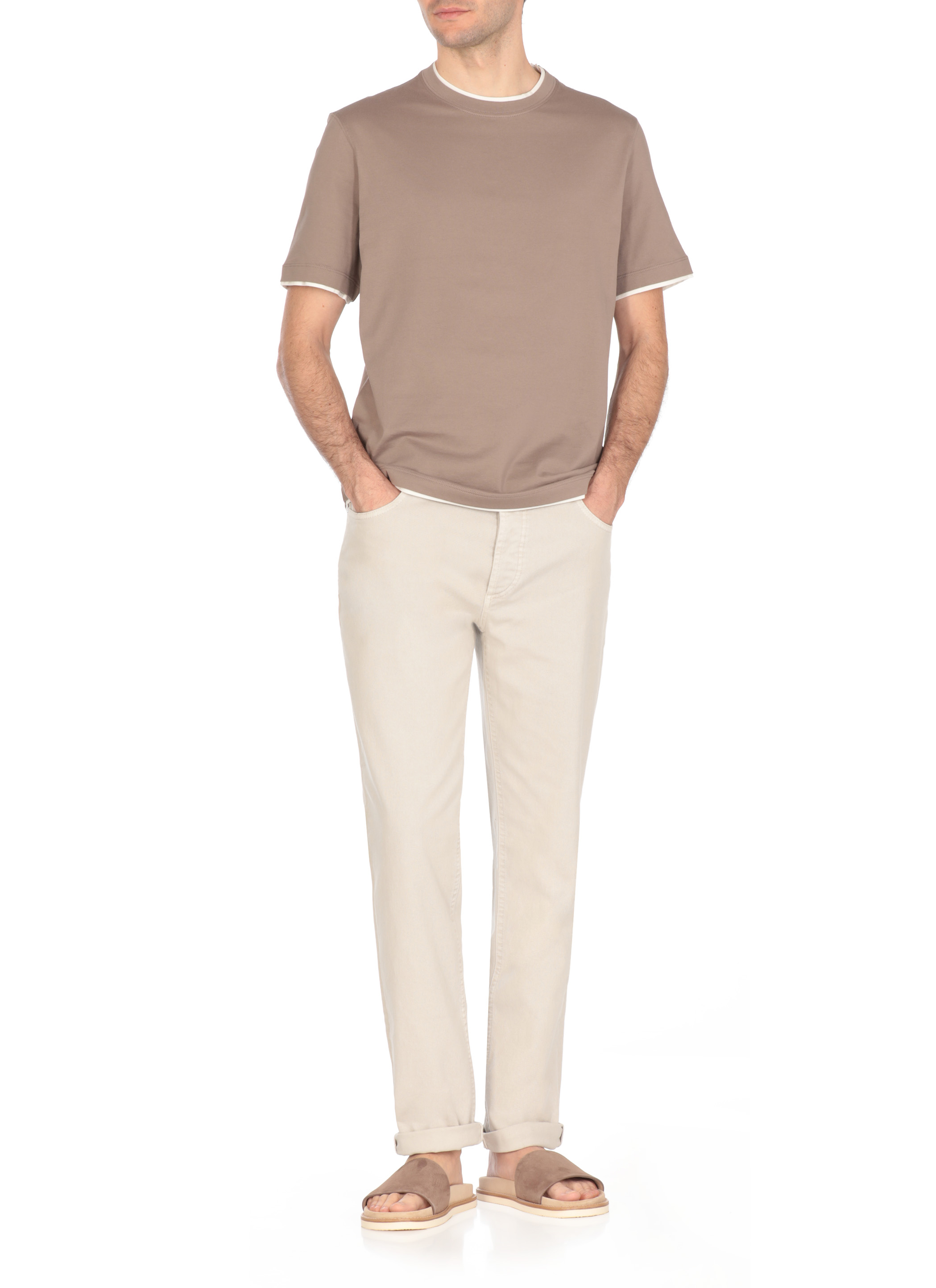 Brunello Cucinelli T-shirts and Polos Brown M0B137427C0C13 (Brunello Cucinelli / Tシャツ・カットソー ) | Brunello Cucinelli (ブルネロ・クチネリ)(1)