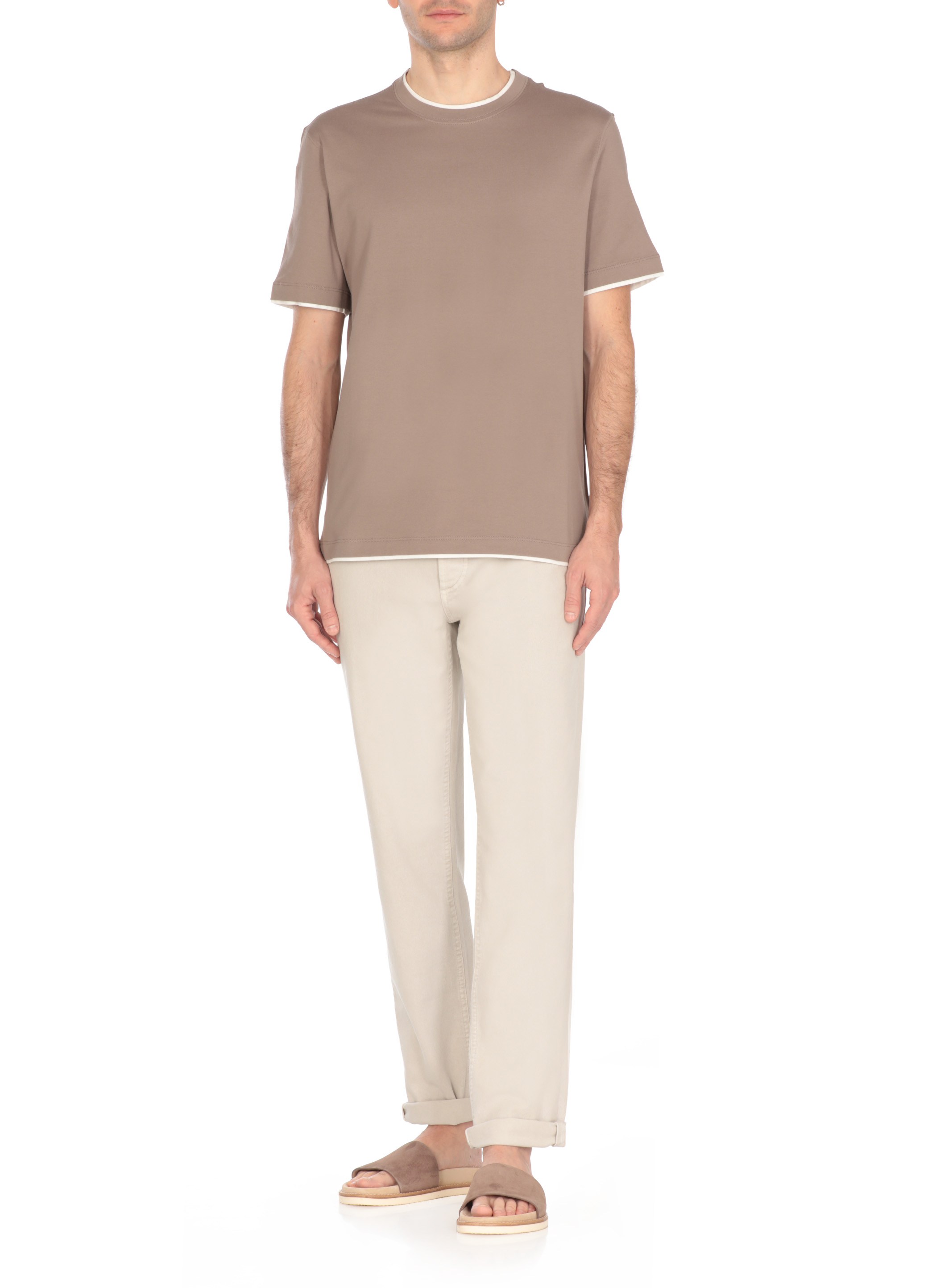 Brunello Cucinelli T-shirts and Polos Brown M0B137427C0C13 (Brunello Cucinelli / Tシャツ・カットソー ) | Brunello Cucinelli (ブルネロ・クチネリ)(2)