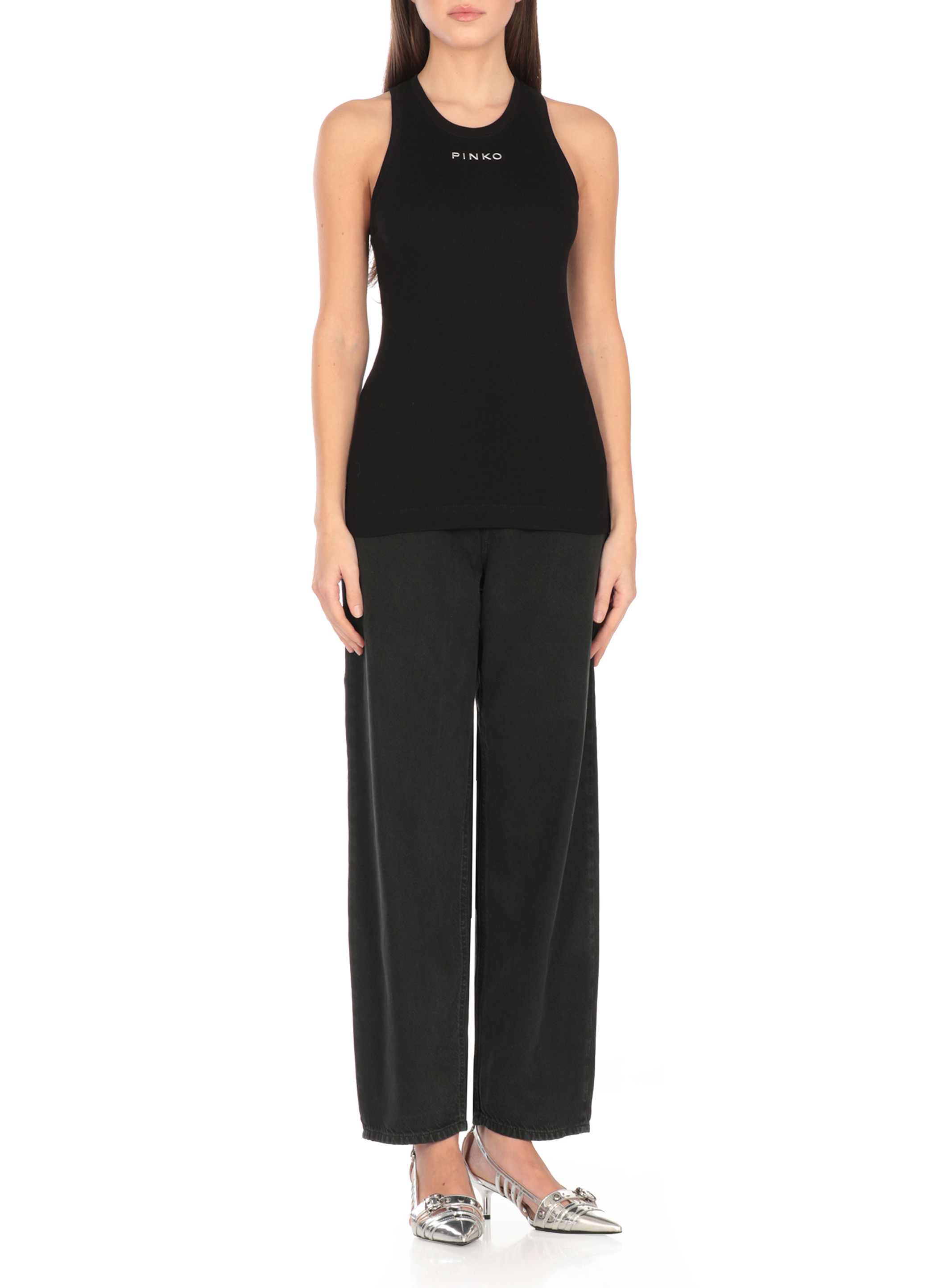 Pinko Top Black 100822A2C1Z99 (PINKO / タンクトップ・キャミソール ) | PINKO (ピンコ)(2)