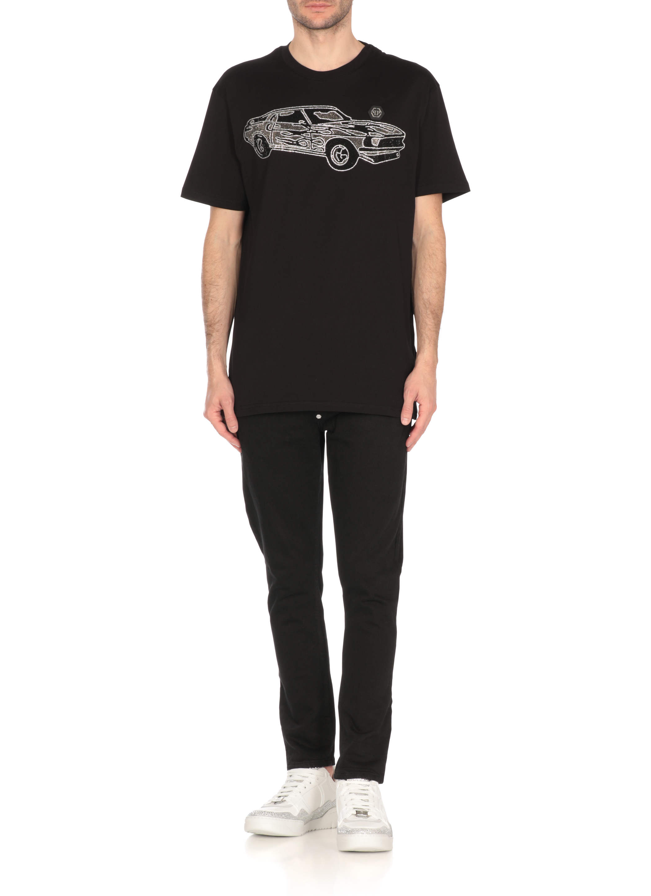 Philipp Plein T-shirts and Polos Black SAECMTK8105PJY002N02 (PHILIPP PLEIN / Tシャツ・カットソー ) | PHILIPP PLEIN (フィリップ プレイン)(2)