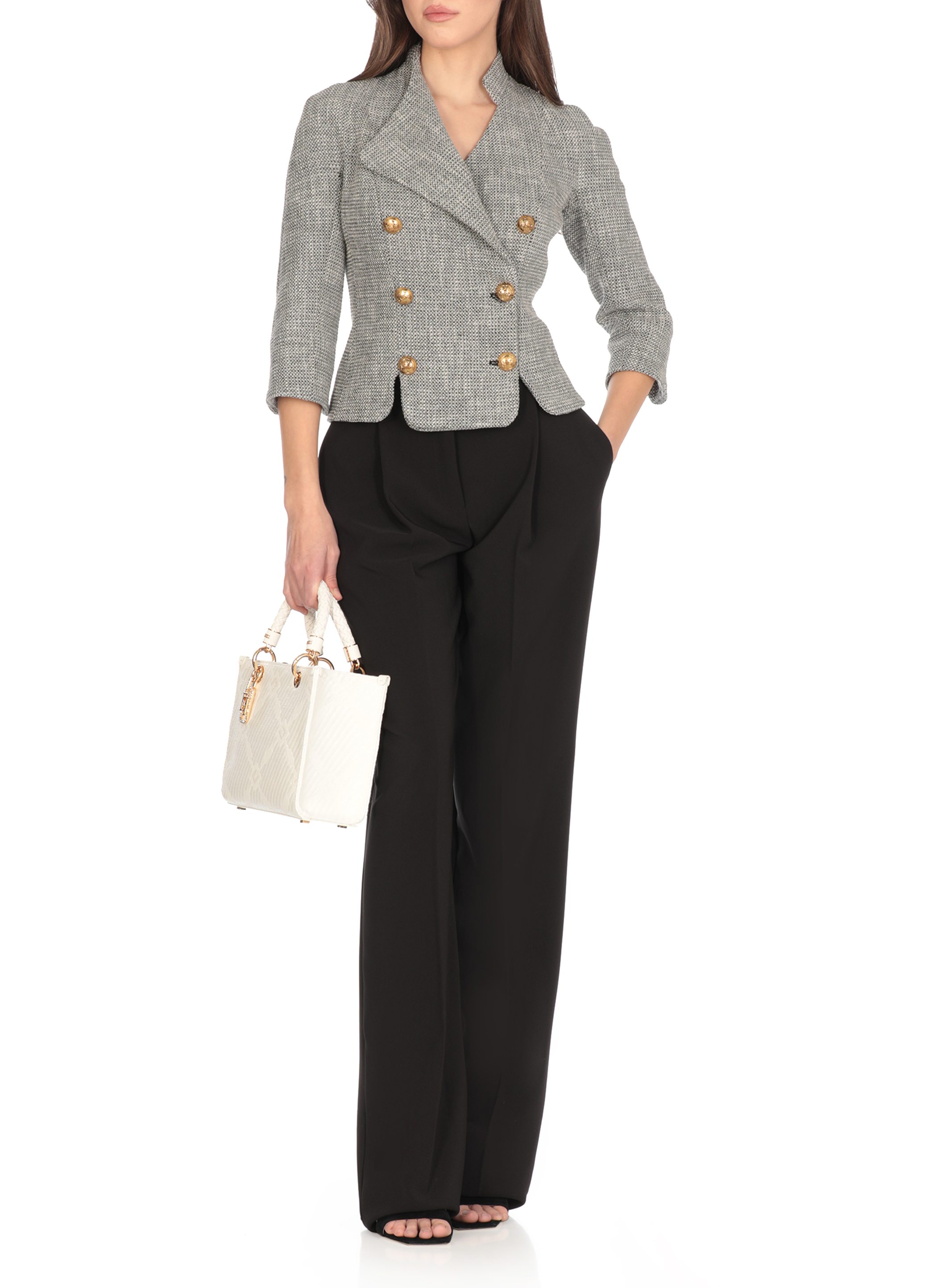 Elisabetta Franchi GI16152E2306 関税送料込 Elisabetta Franchi Jackets Grey GI16152E2306（スーツ