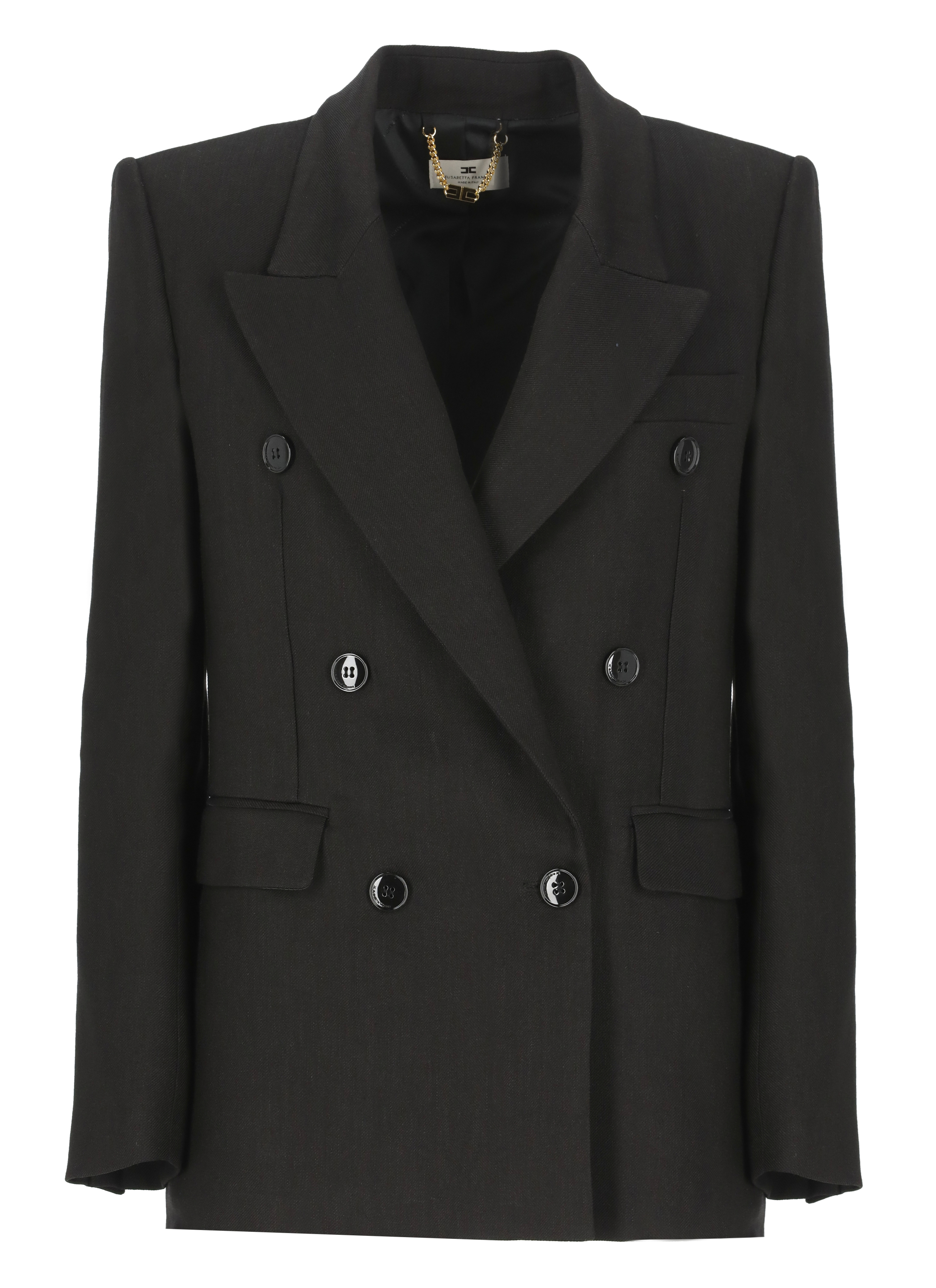 ジャケット ELISABETTA FRANCHI Women Outer GI13452E2110 Black Women's Outerwear by Elisabetta Franchi: gilet, coats, down