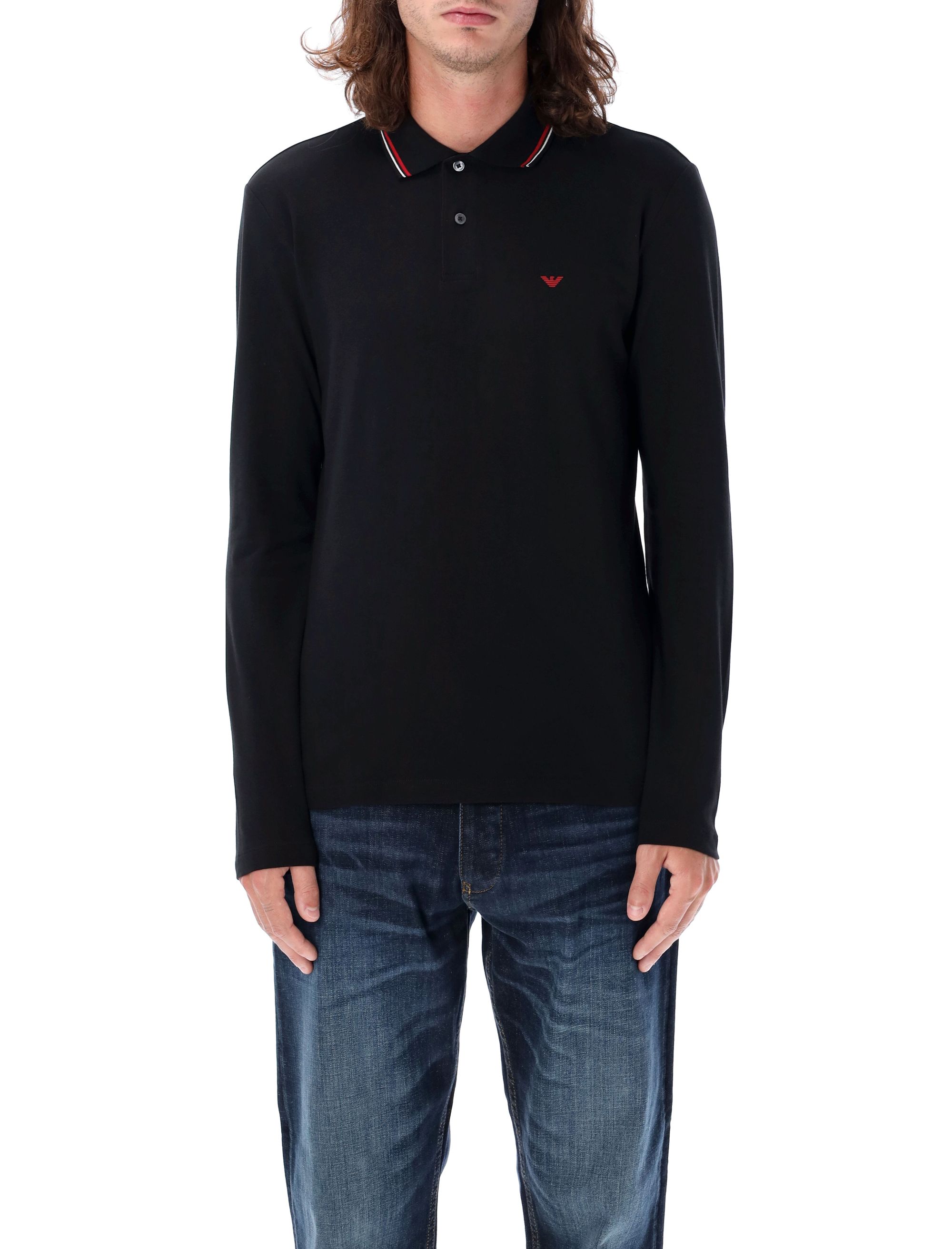 Emporio Armani T-shirts and Polos Black 8N1FB51JPTZ0999 (EMPORIO ARMANI / ポロシャツ ) | EMPORIO ARMANI (エンポリオ アルマーニ)