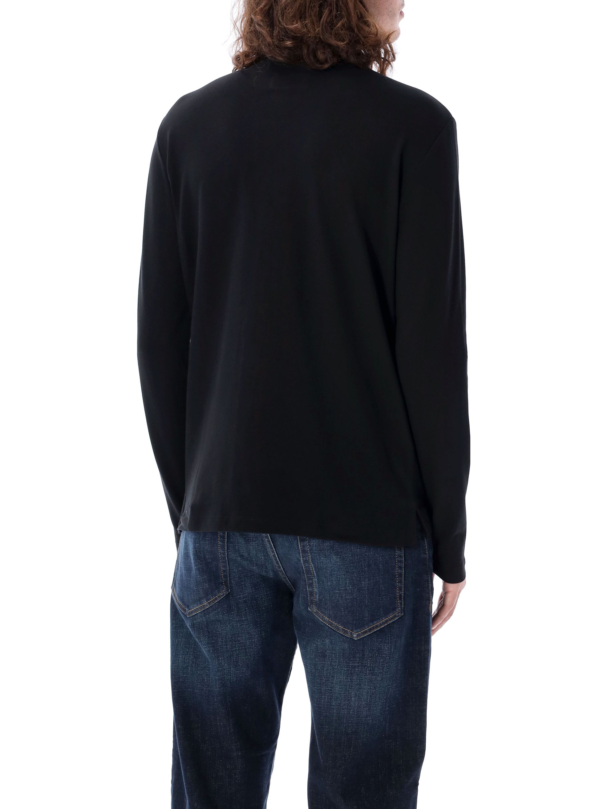 Emporio Armani T-shirts and Polos Black 8N1FB51JPTZ0999 (EMPORIO ARMANI / ポロシャツ ) | EMPORIO ARMANI (エンポリオ アルマーニ)(1)