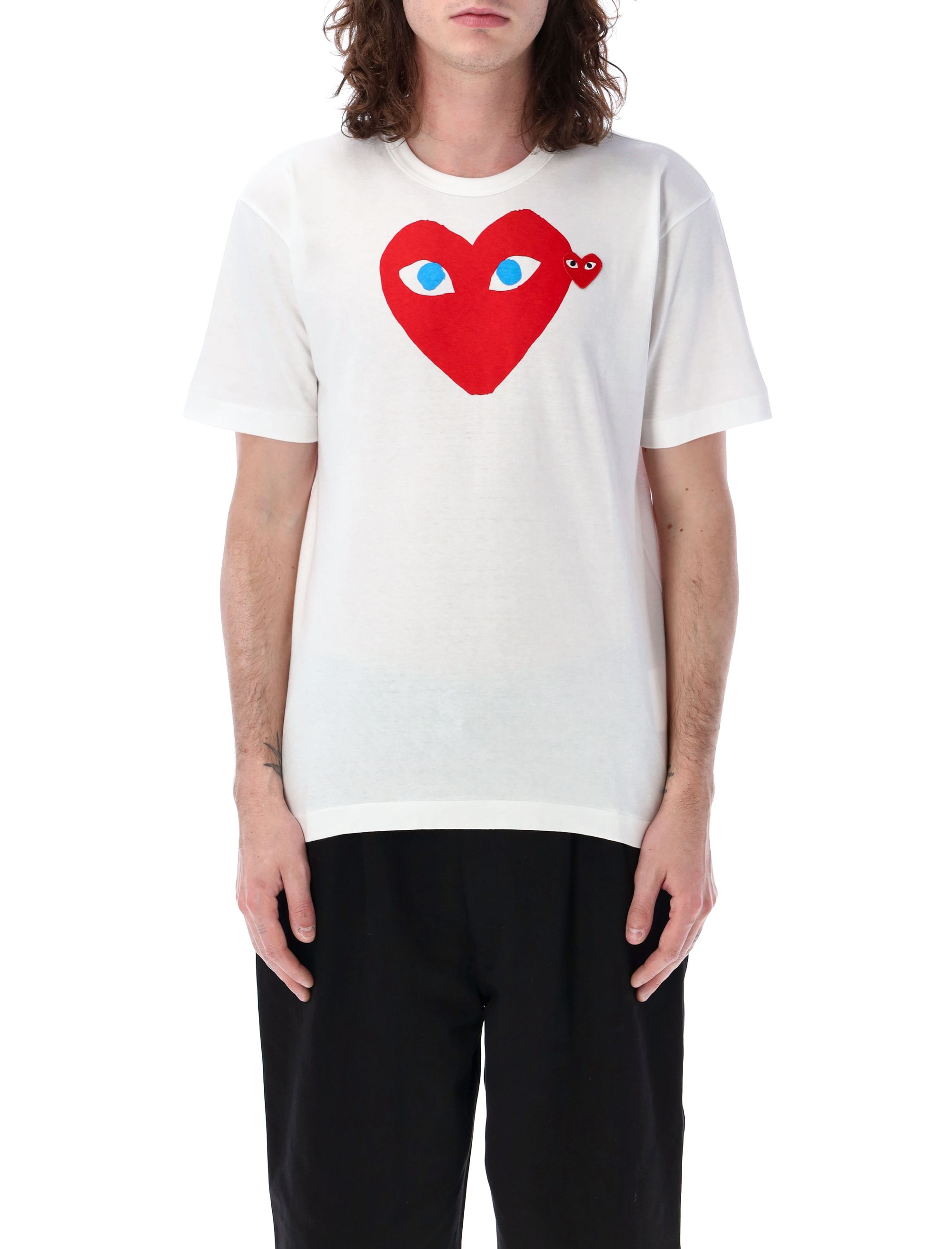 COMME DES GARCONS PLAY T-shirts and Polos White P1T086C1 (PLAY Comme Des Garçons / Tシャツ・カットソー ) | PLAY Comme Des Garçons (プレイ コムデギャルソン)