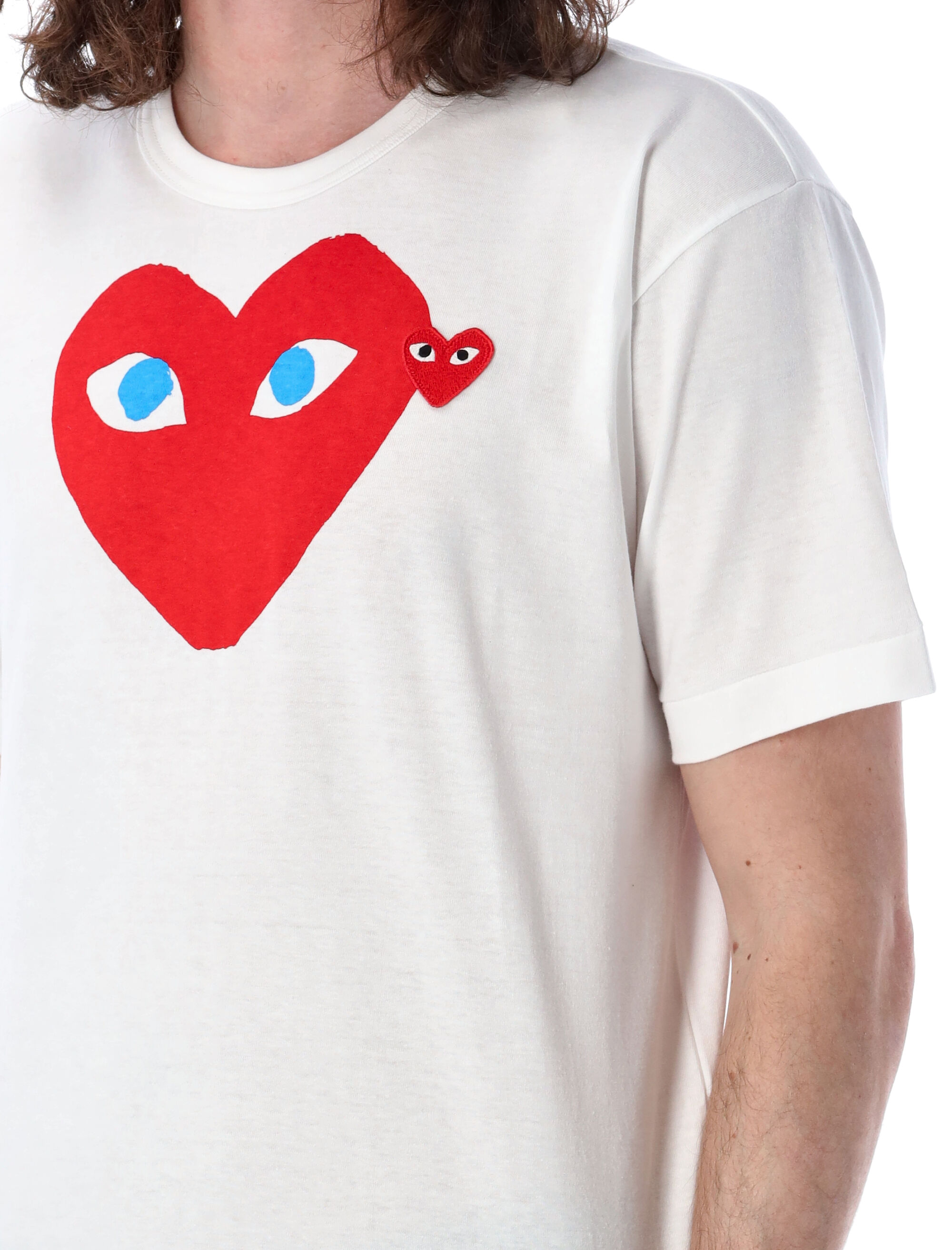 COMME DES GARCONS PLAY T-shirts and Polos White P1T086C1 (PLAY Comme Des Garçons / Tシャツ・カットソー ) | PLAY Comme Des Garçons (プレイ コムデギャルソン)(2)