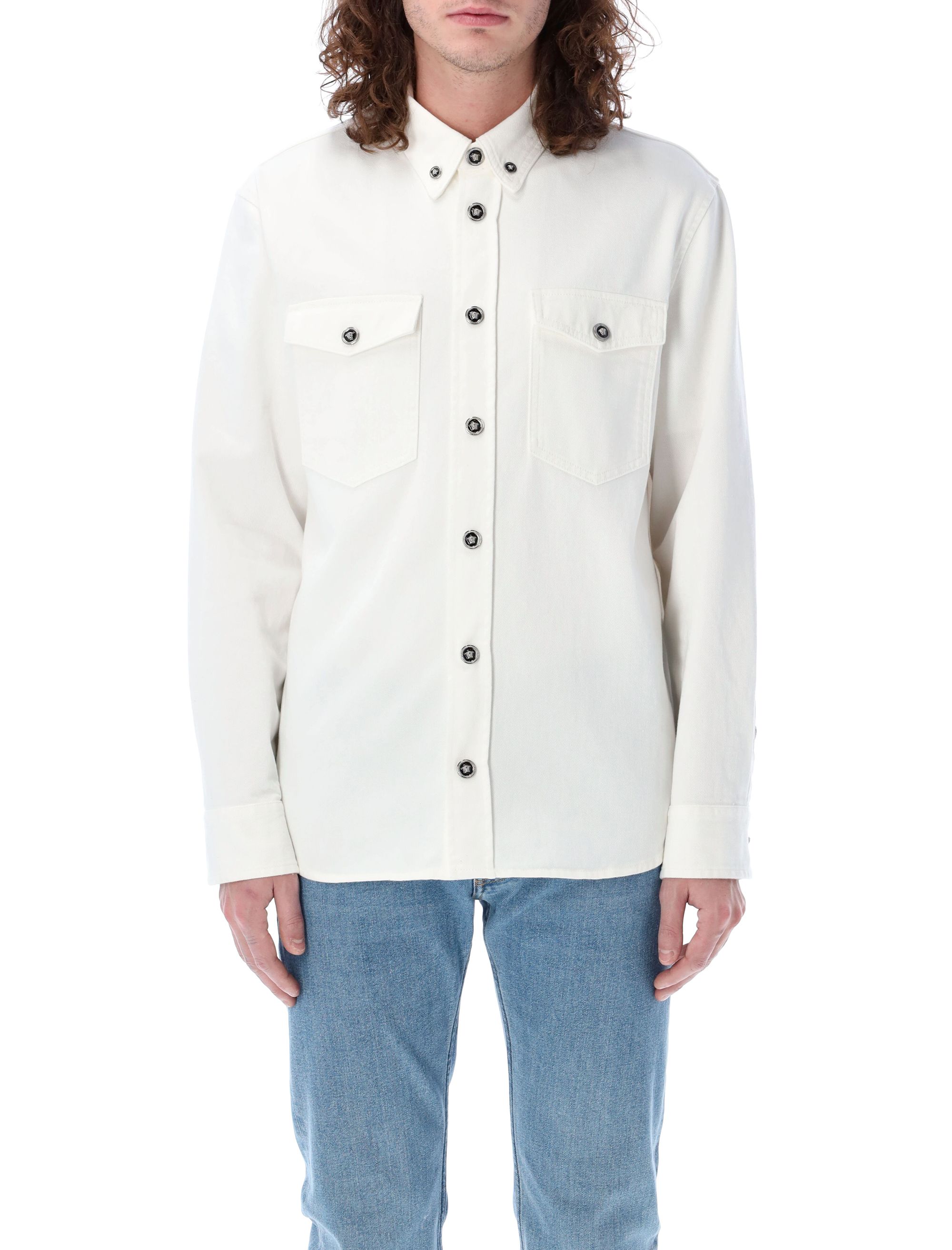 Versace T-shirts and Polos White 10138871A100321D110 (VERSACE / カジュアルジャケット・ベスト ) | VERSACE (ヴェルサーチェ)