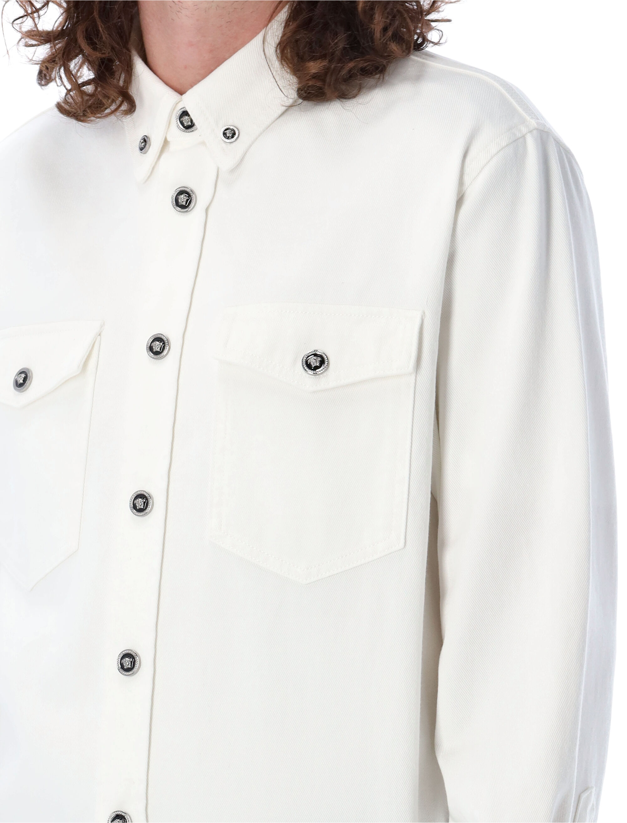 Versace T-shirts and Polos White 10138871A100321D110 (VERSACE / カジュアルジャケット・ベスト ) | VERSACE (ヴェルサーチェ)(2)