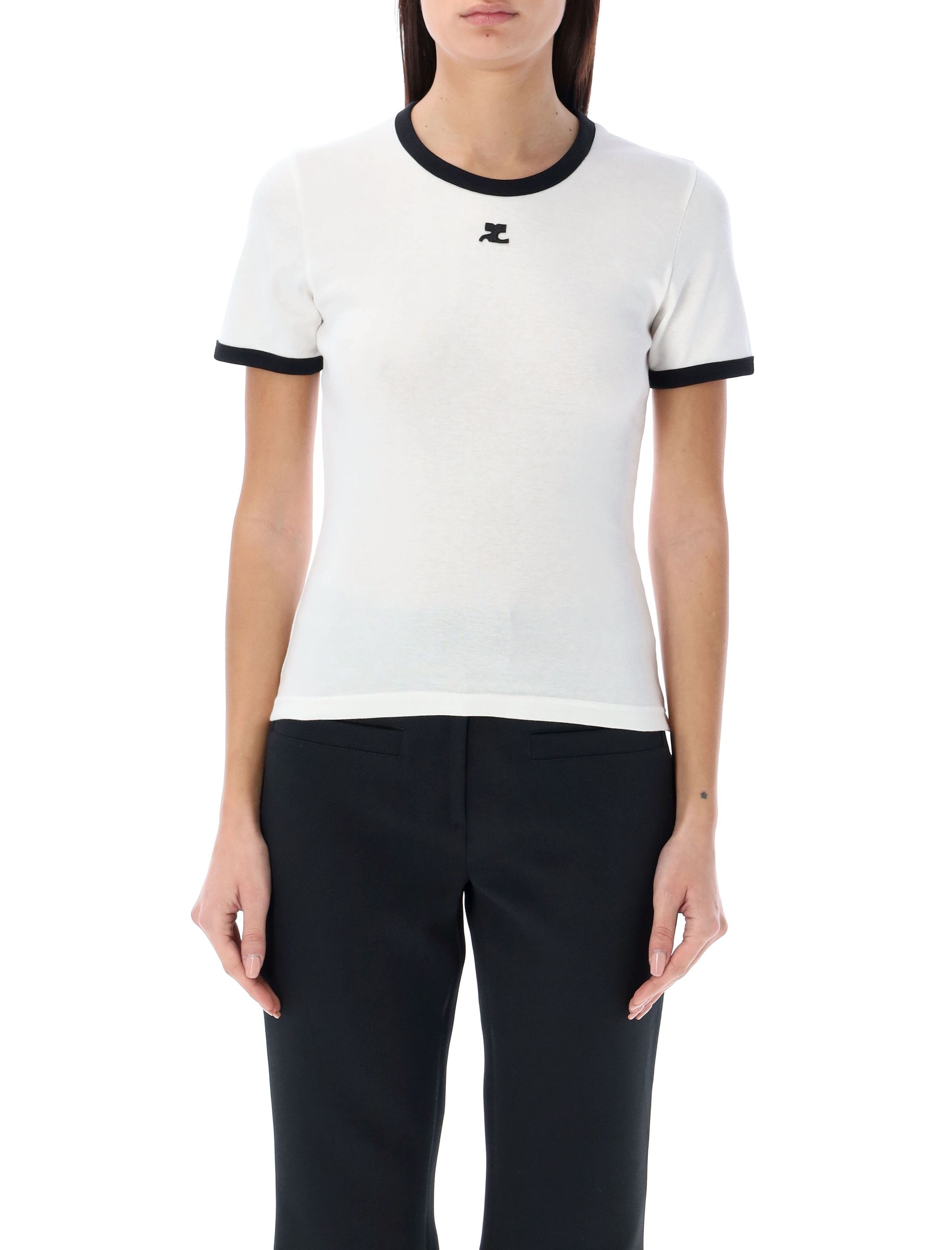Courregès T-shirts and Polos White 223JTS017JS00700098 (Courrèges / Tシャツ・カットソー ) | Courrèges (クレージュ)