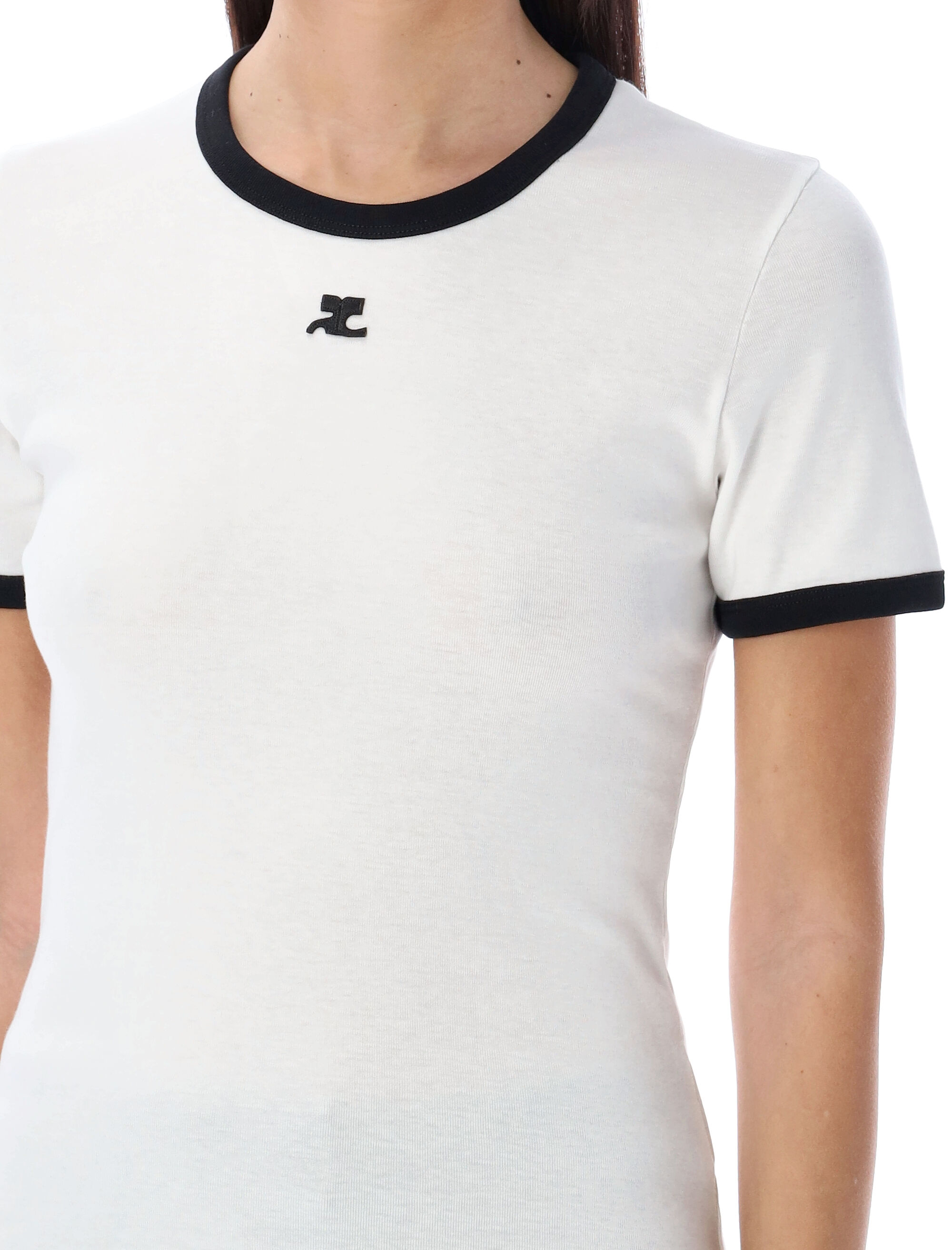 Courregès T-shirts and Polos White 223JTS017JS00700098 (Courrèges / Tシャツ・カットソー ) | Courrèges (クレージュ)(2)