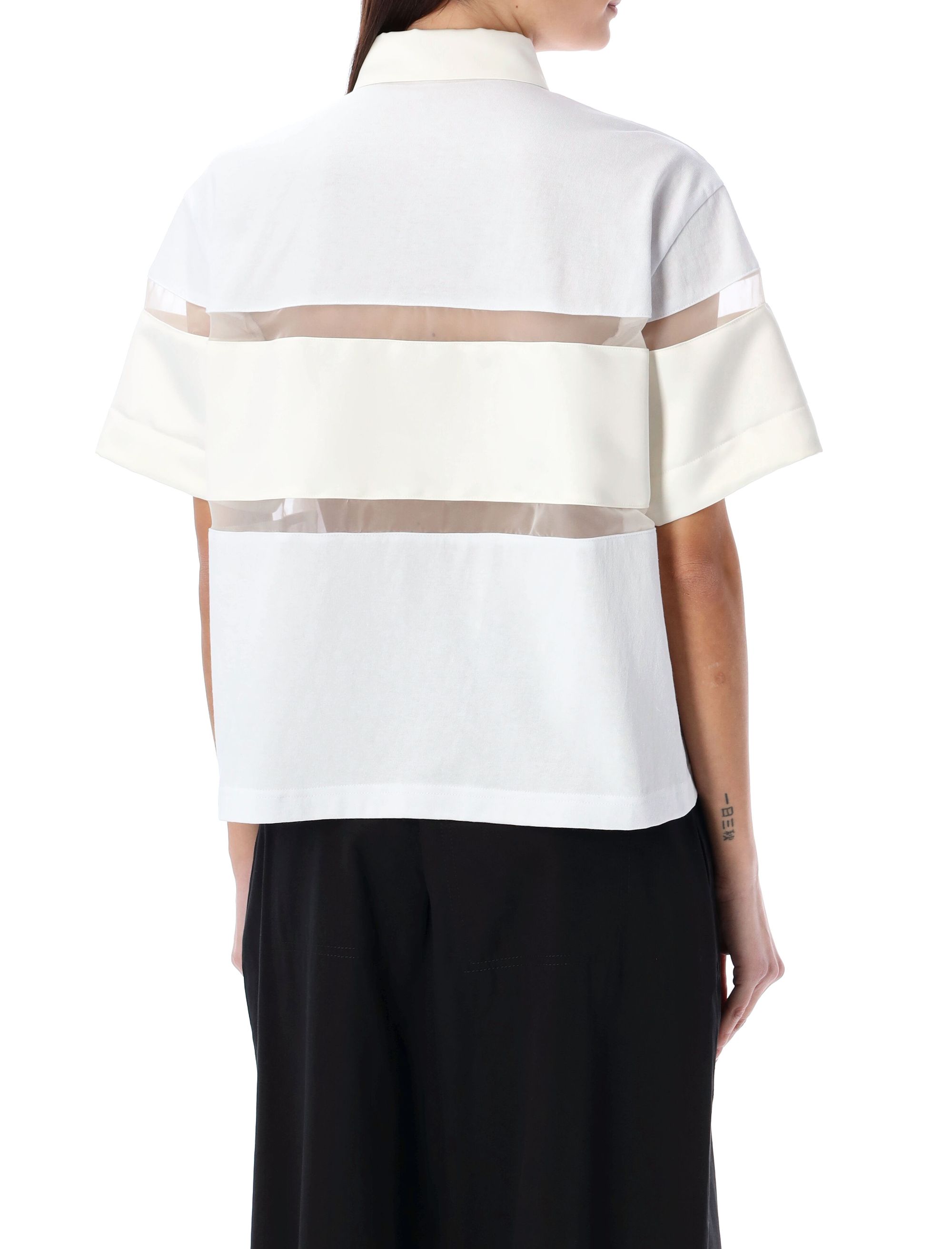 Sacai T-shirts and Polos White 2407170BONDEDPOL101 (sacai / ポロシャツ ) | sacai (サカイ)(1)