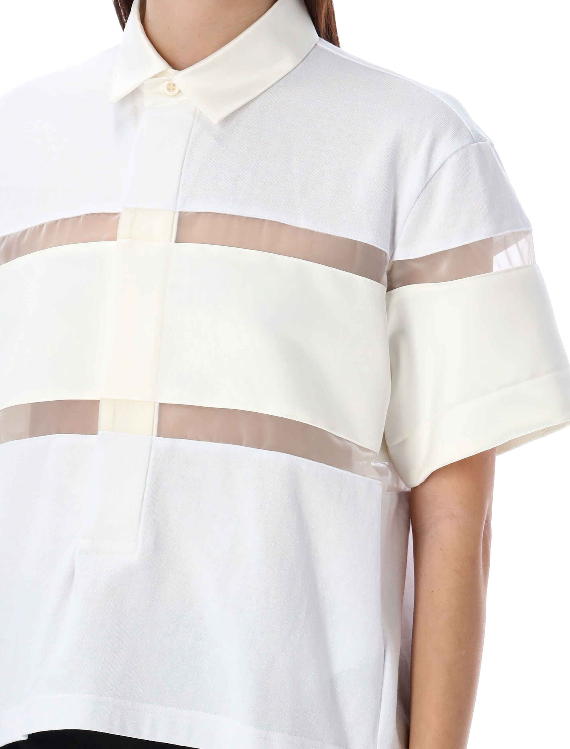 Sacai T-shirts and Polos White 2407170BONDEDPOL101 (sacai / ポロシャツ ) | sacai (サカイ)(2)