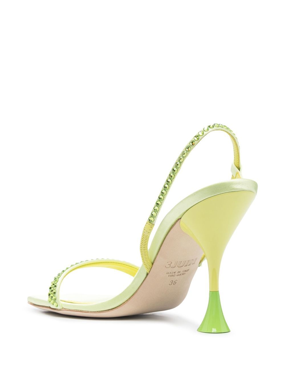 3JUIN Sandals Green 323SC0030775562SATINKIWI (3JUIN / サンダル ) | 3JUIN (3ジュイン)(3)